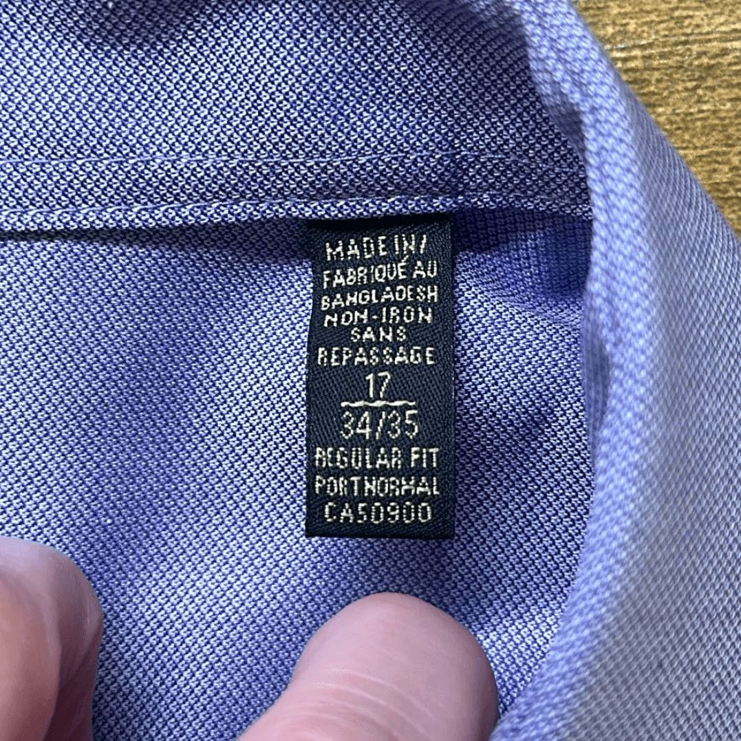 Vintage Donald Trump Signature Collection Non Iron Regular Fit Purple Dress Shirt 17 Purple 34/35 P2P 25” Length 31” Mens Size 46R - 5 Thumbnail