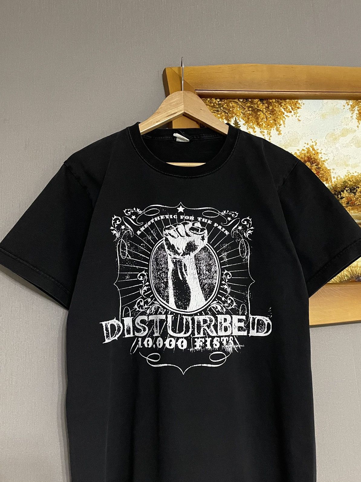 Band Tees × Vintage Rare Vintage 2005 Disturbed 10000 Fists Rock Tee Size US XL / EU 56 / 4 - 2 Thumbnail