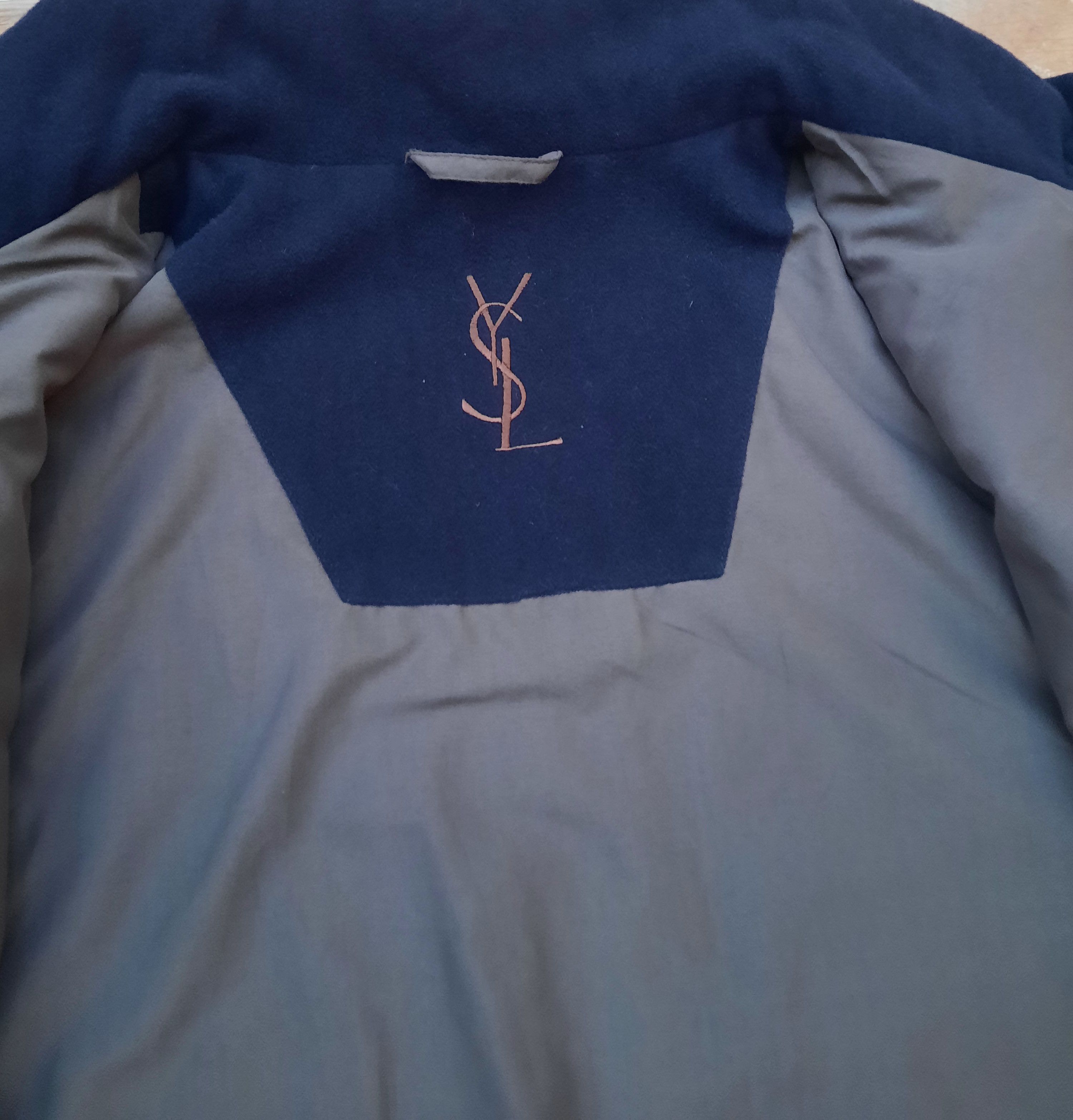 Yves Saint Laurent YSL Yves Saint Laurent Classic Design Wool Coat – Navy Blue Size US XL / EU 56 / 4 - 6 Thumbnail