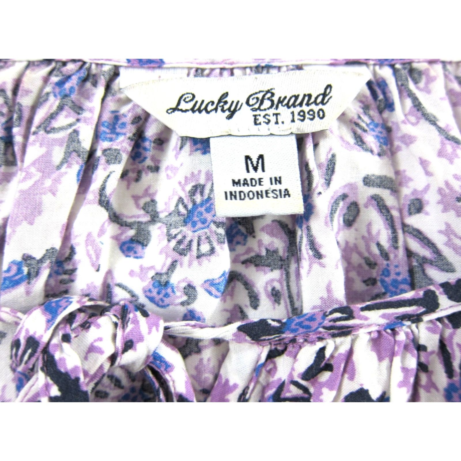 Lucky Brand Lucky Brand Floral Blouse M Long Sleeve Size M / US 6-8 / IT 42-44 - 3 Thumbnail