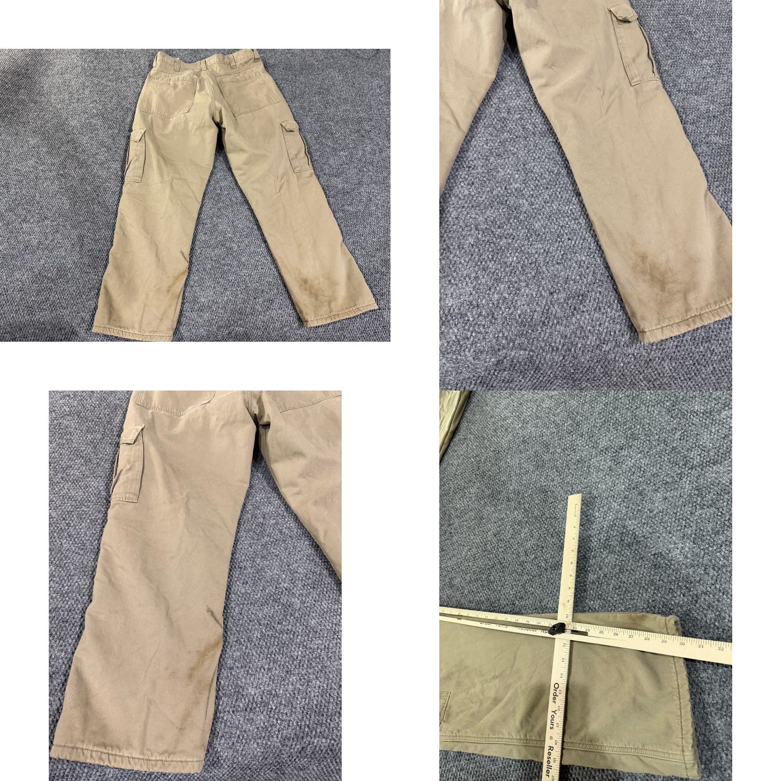 Wrangler Wrangler Cargo Pants 34X30 Beige Lined Insulated Workwear Outdoor Cargo Pocket Jeans Pants Men Regular Size 34 Beige Size US 34 / EU 50 - 8 Thumbnail