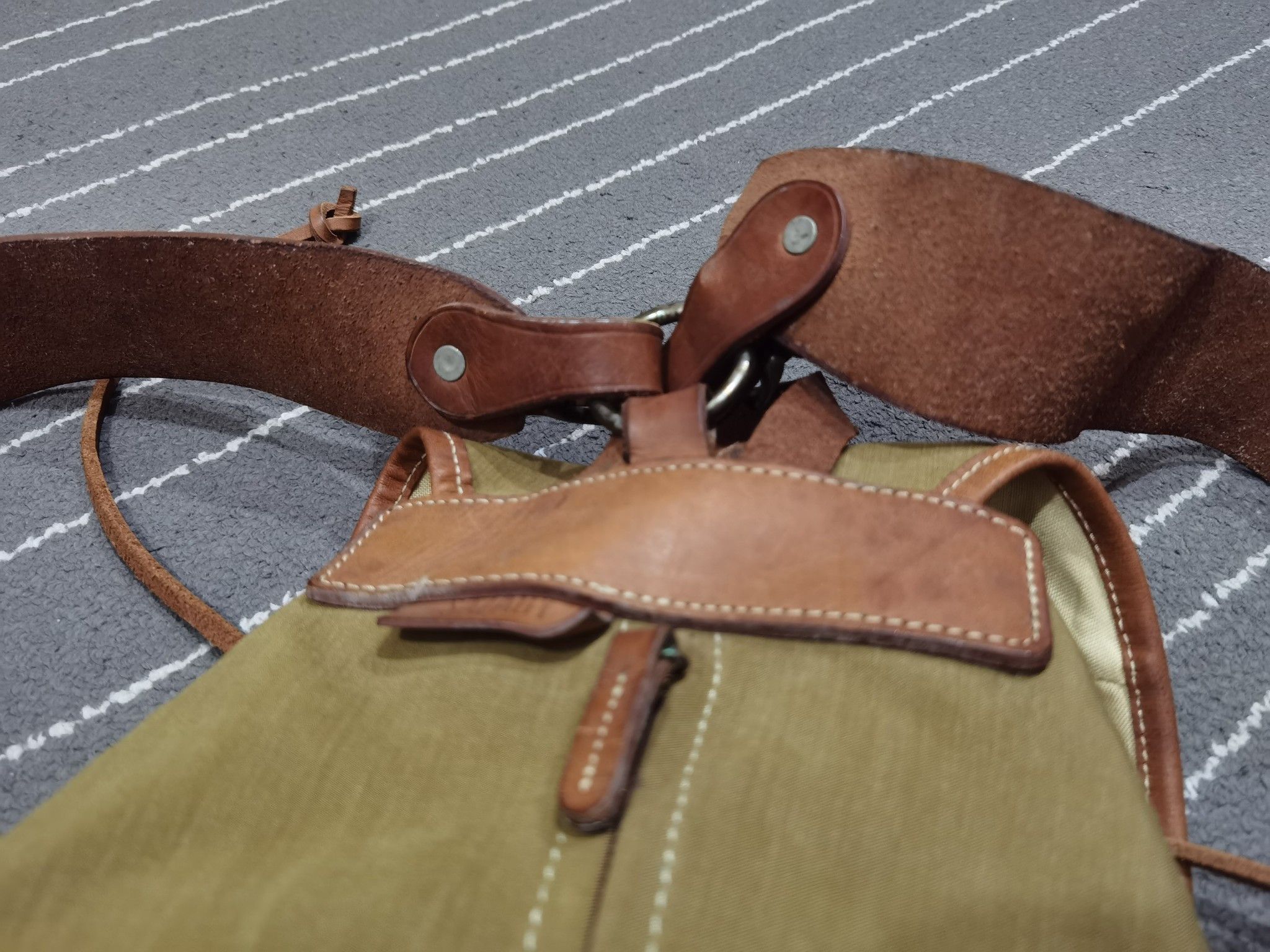 Japanese Brand Sazaby japan cotton + leather bag handmade Size ONE SIZE - 6 Thumbnail