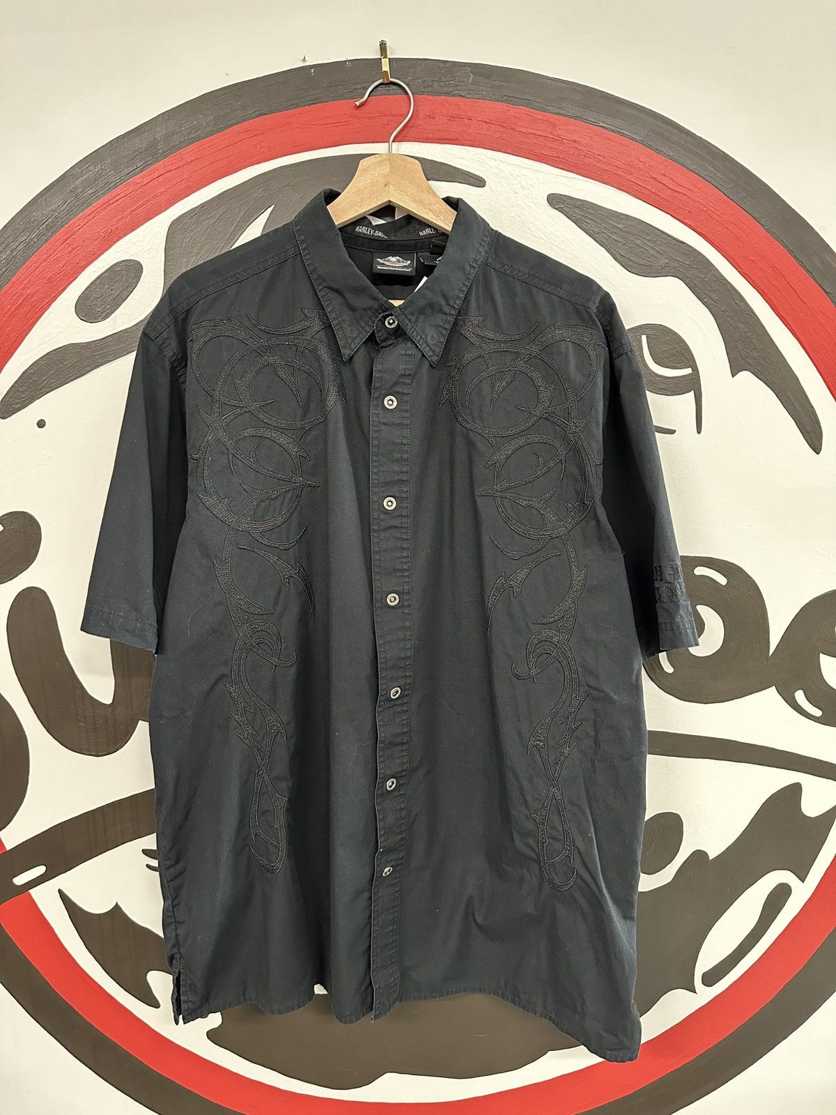 Vintage Y2K Harley Davidson Button Up Shirt Size XL