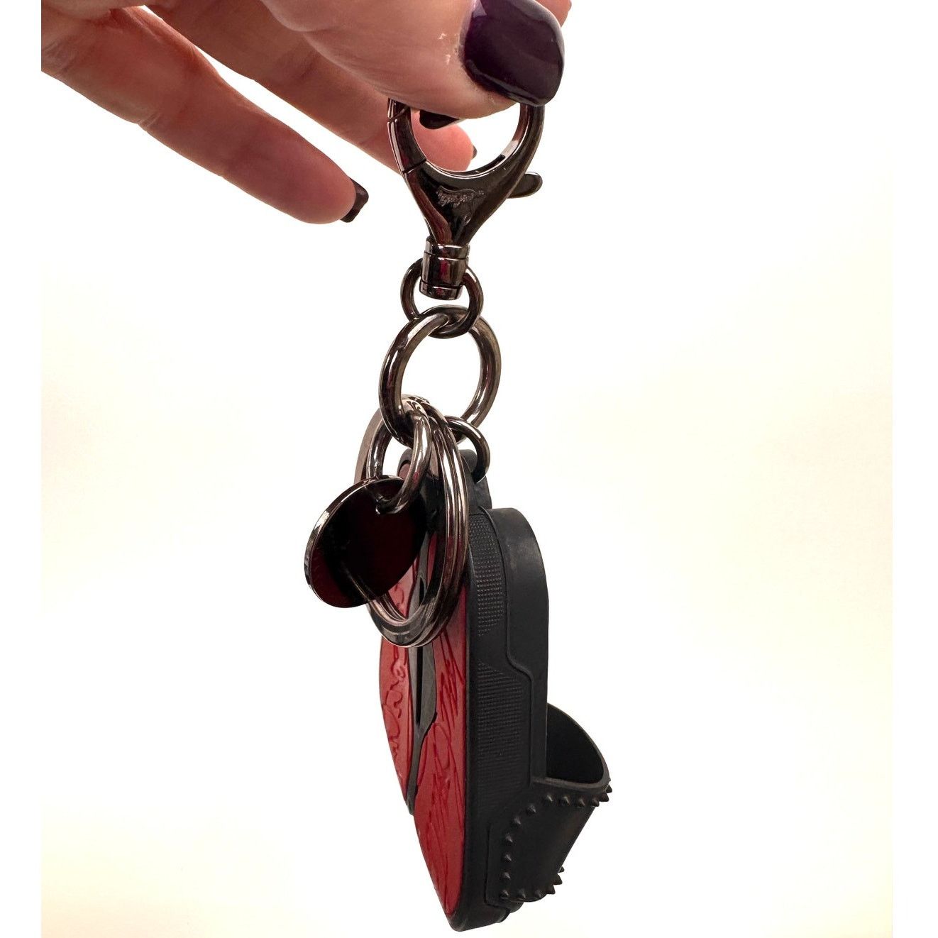 Christian Louboutin Christian Louboutin Black & Red Loubipool Bag Charm Size ONE SIZE - 3 Thumbnail