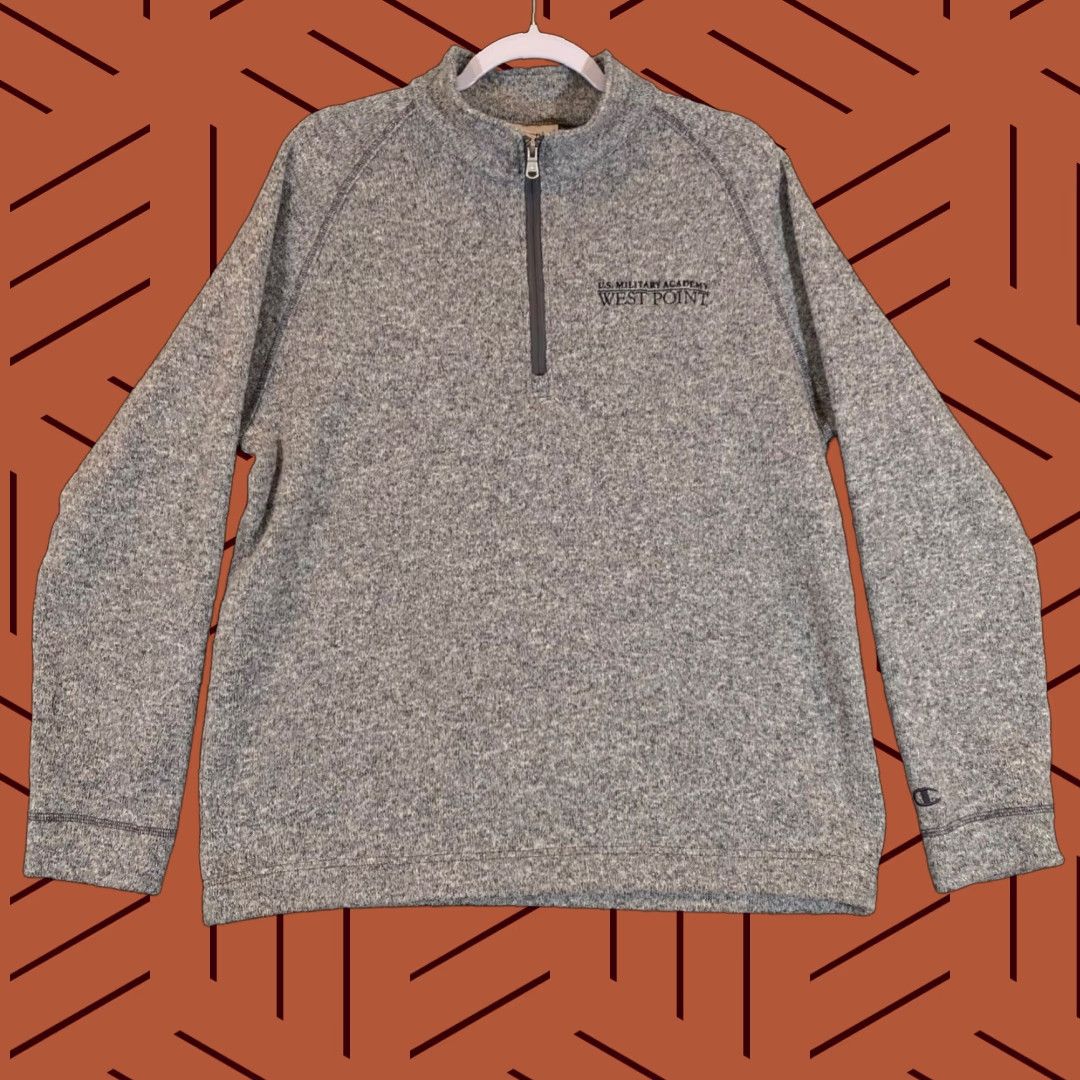 Champion Champion Jacket Men West Point Military Academy Gray M Quarter Zip Pullover Size US M / EU 48-50 / 2 - 1 Thumbnail