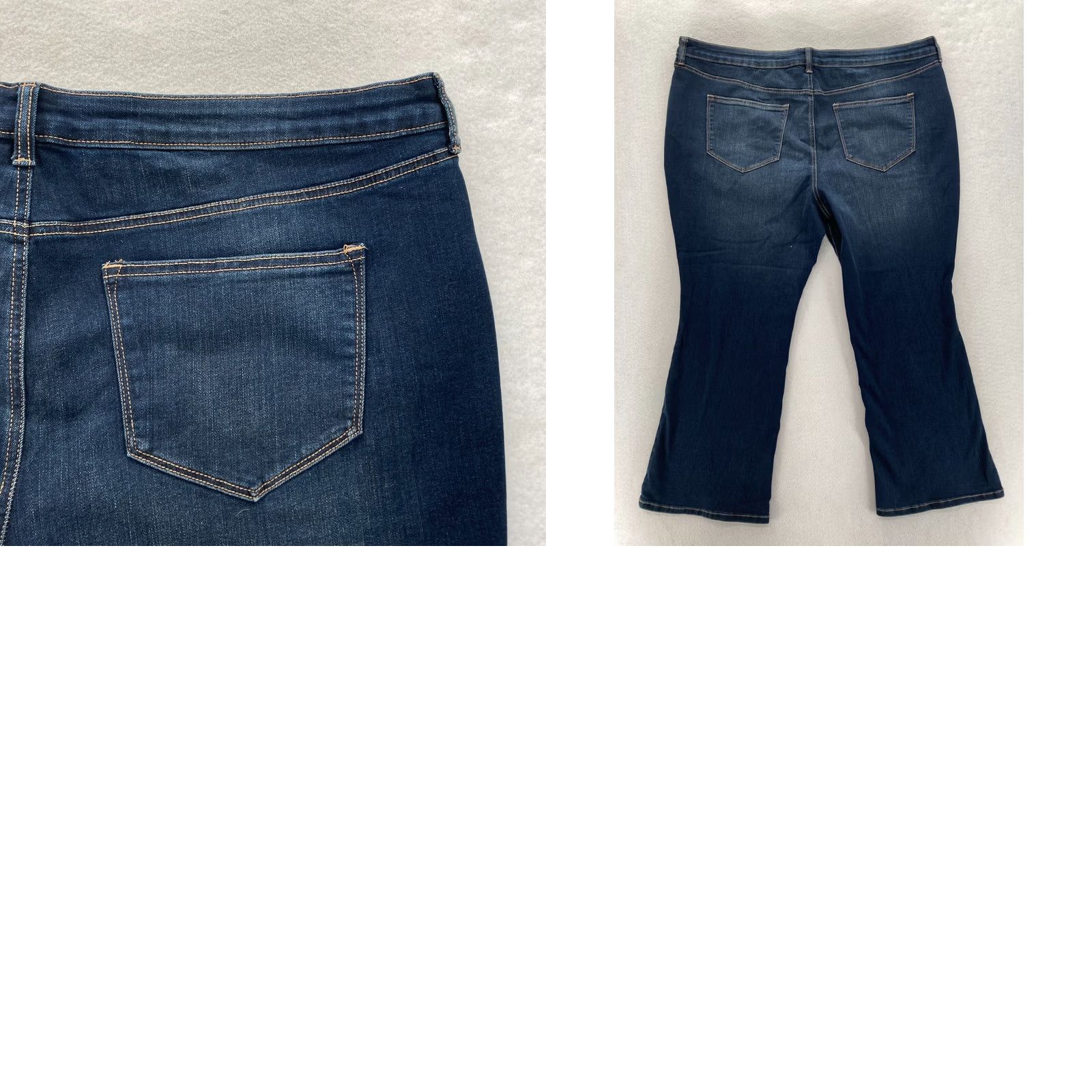 Denime Sonoma Bootcut Jeans Womens Plus 24WS Dark Wash Blue Stretch Denim Mid Rise NWT Size 42" / US 20 - 9 Thumbnail