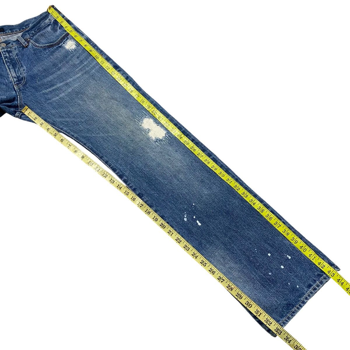 Japanese Brand GLOBAL WALK Distressed Denim Selvedge Jeans Size US 33 - 19 Thumbnail