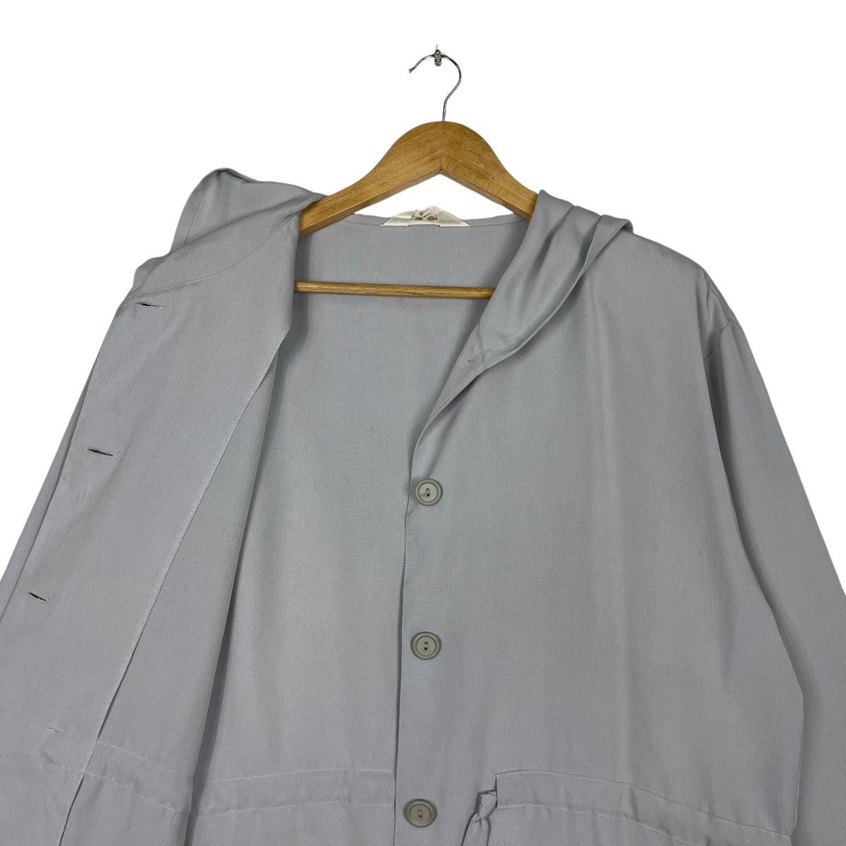 Japanese Brand × Romeo Gigli × Vintage 💥GIGGLY LINEN HOODIE BUTTON STYLE Size US M / EU 48-50 / 2 - 11 Thumbnail