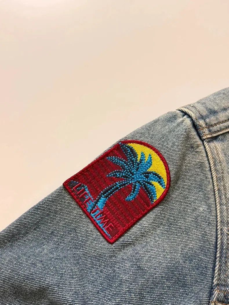 Saint Laurent Paris YSL SLP Denim Jacket with Palm Badge. Size US M / EU 48-50 / 2 - 3 Thumbnail