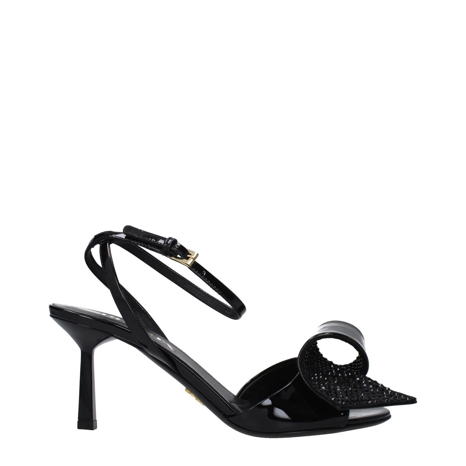 Prada ob1o1e1124 Patent Leather Sandals in Black Size US 6 / IT 36 - 1 Thumbnail