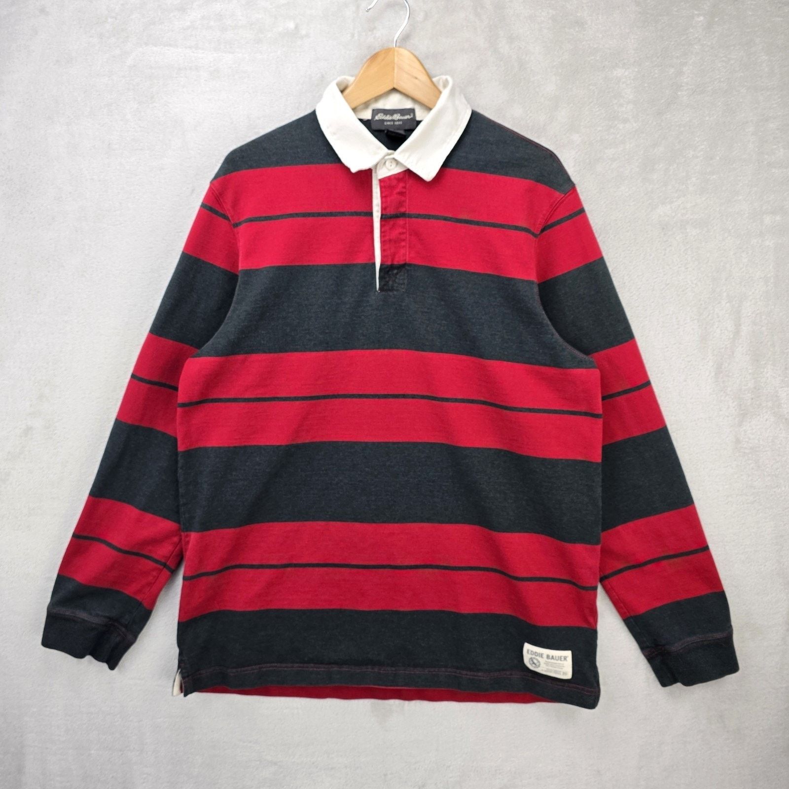 Eddie Bauer Eddie Bauer Rugby Polo Shirt Mens Large Tall Striped Vintage Size US L / EU 52-54 / 3 - 1 Thumbnail