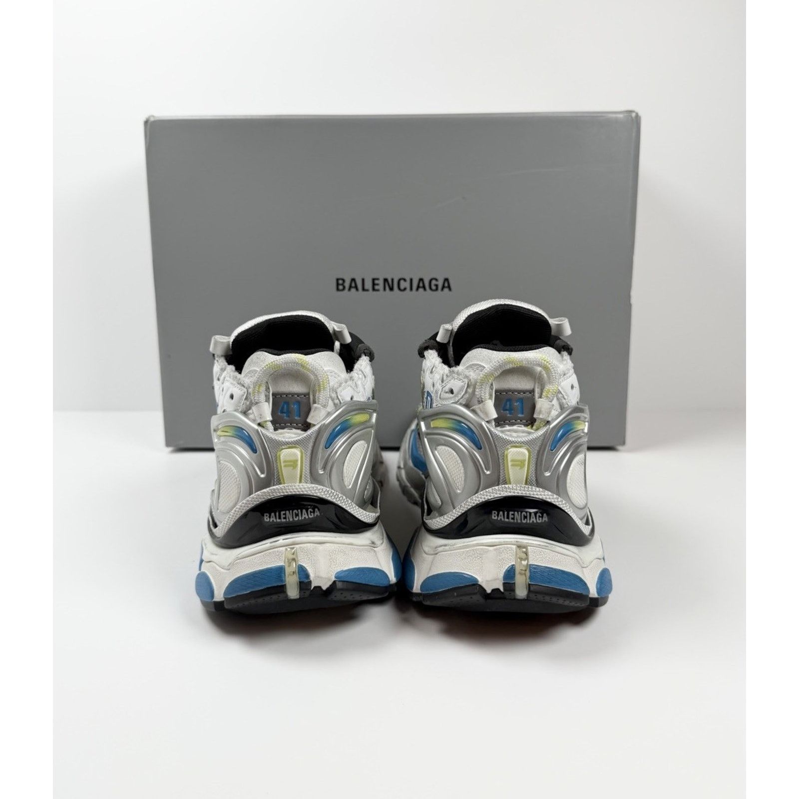 Balenciaga Size 41EU/8US - Balenciaga Runner White Yellow Blue NEW! Size US 8 / EU 41 - 4 Thumbnail