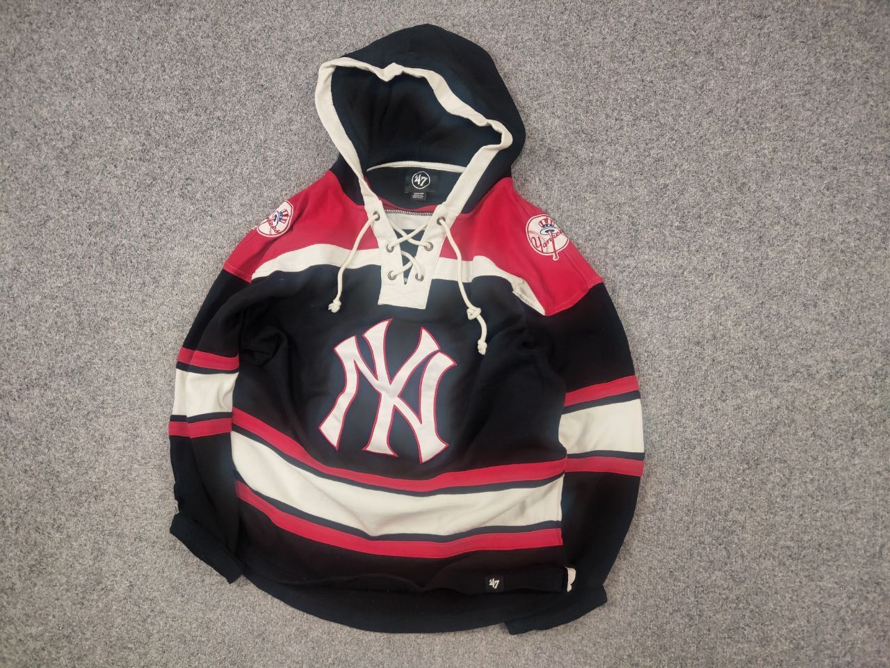 New York Yankees New York Yankees '47 Superior Lacer Pullover Hoodie Supreme Size US M / EU 48-50 / 2 - 4 Thumbnail