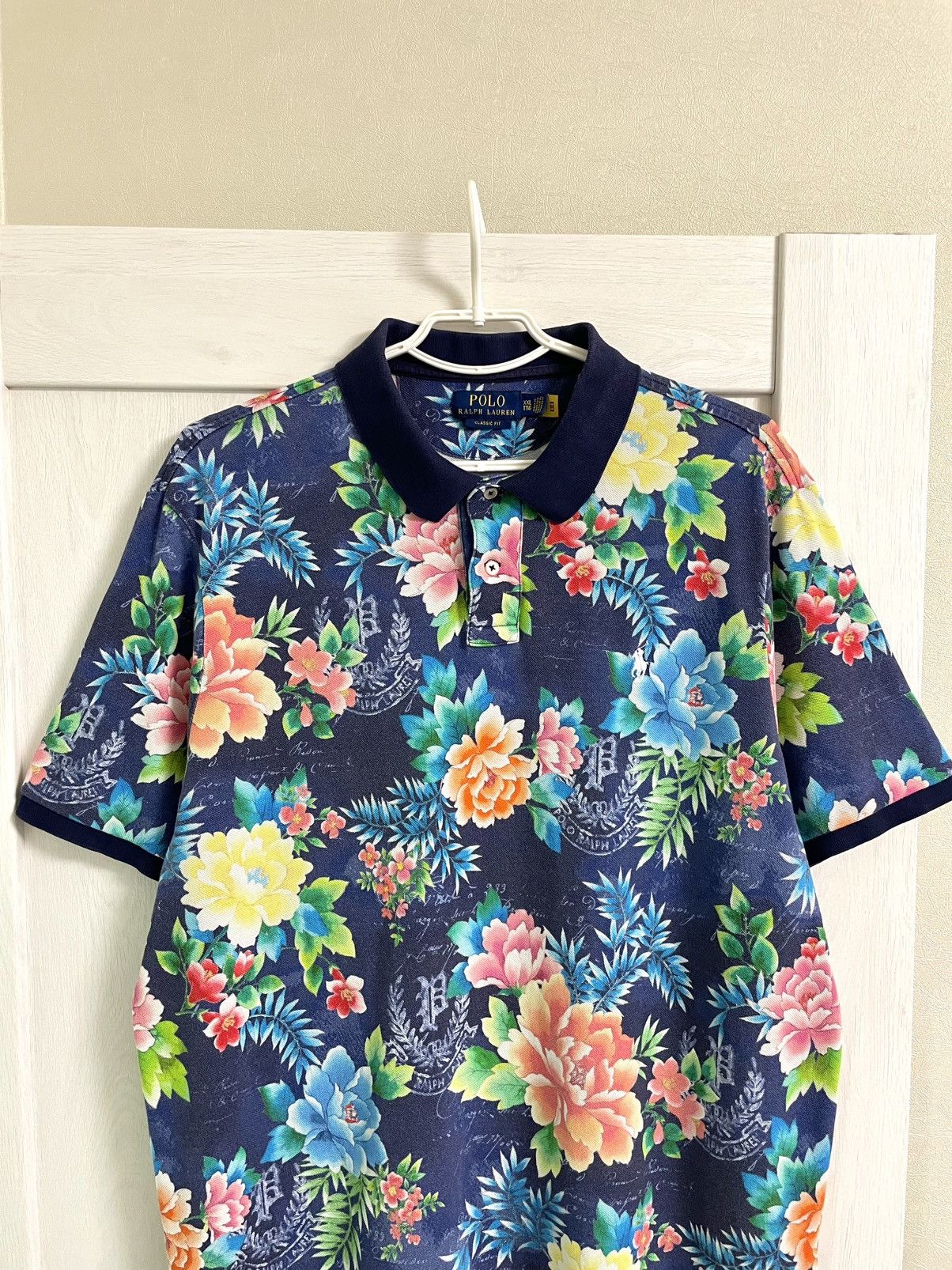 Polo Ralph Lauren Polo Ralph Lauren Floral Hawaiian Polo T Shirt Vintage Size US XXL / EU 58 / 5 - 2 Thumbnail