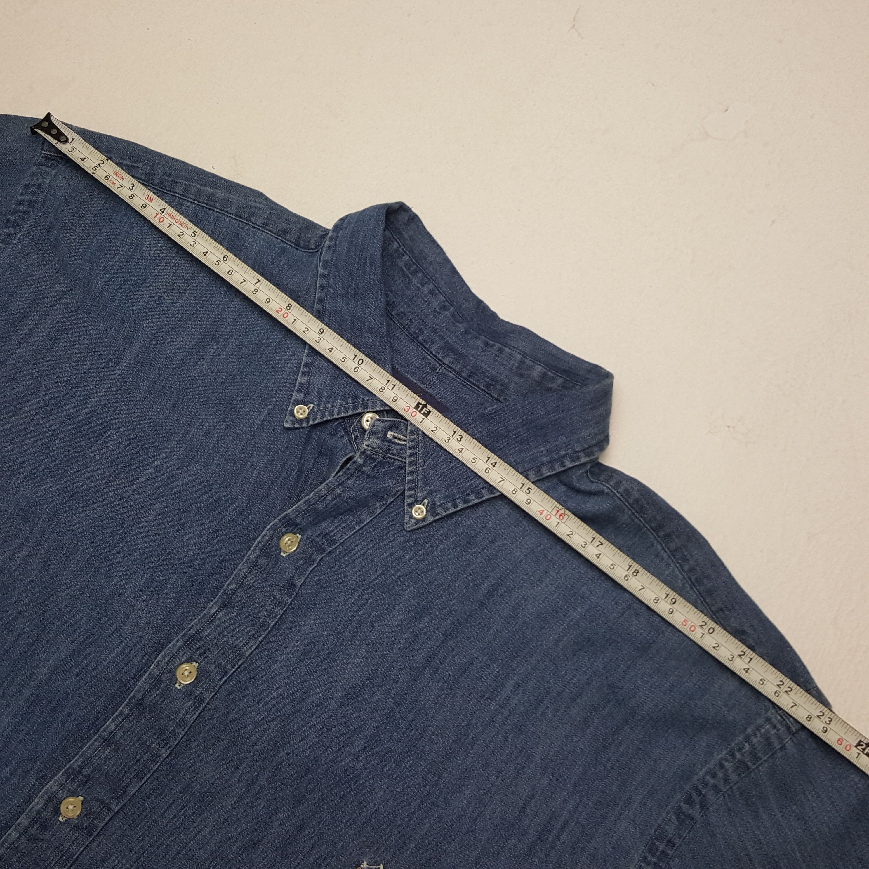 Ralph Lauren × Vintage Vintage Ralph Lauren Denim Button Up Shirt Size US XXL / EU 58 / 5 - 5 Thumbnail