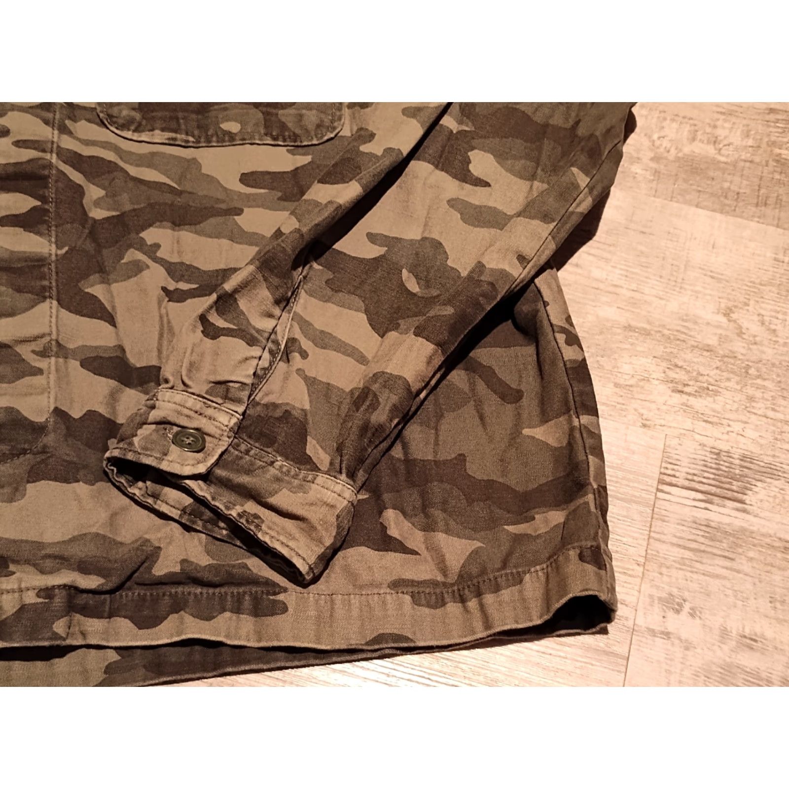 H&M VINTAGE H&M Divided Women's Camouflage Jacket Large Spring Fall Winter Green Orange Casual NYC Size L / US 10 / IT 46 - 5 Thumbnail
