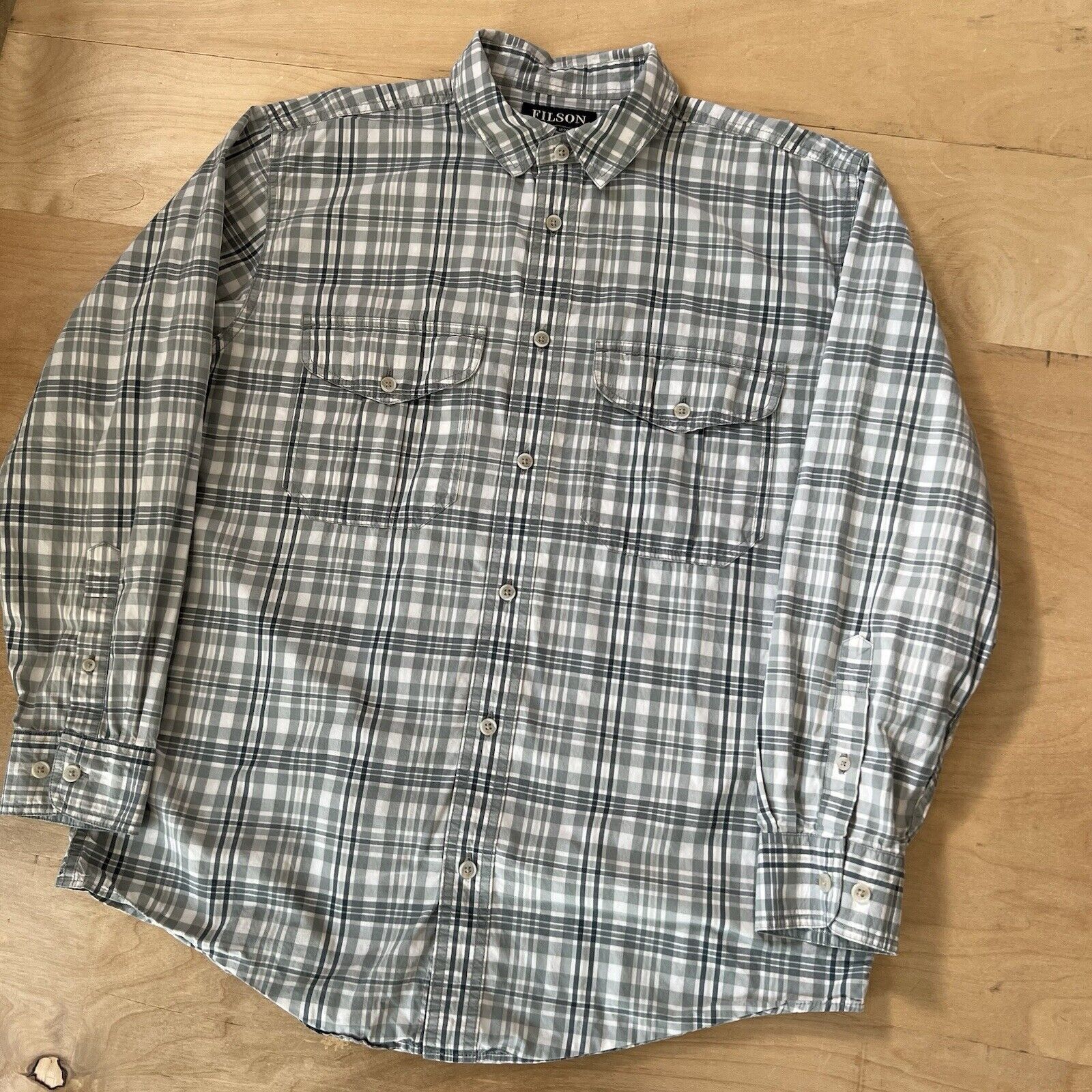 Filson Filson Lightweight Shirt M White Gray Workwear Outdoors Size US M / EU 48-50 / 2 - 10 Thumbnail