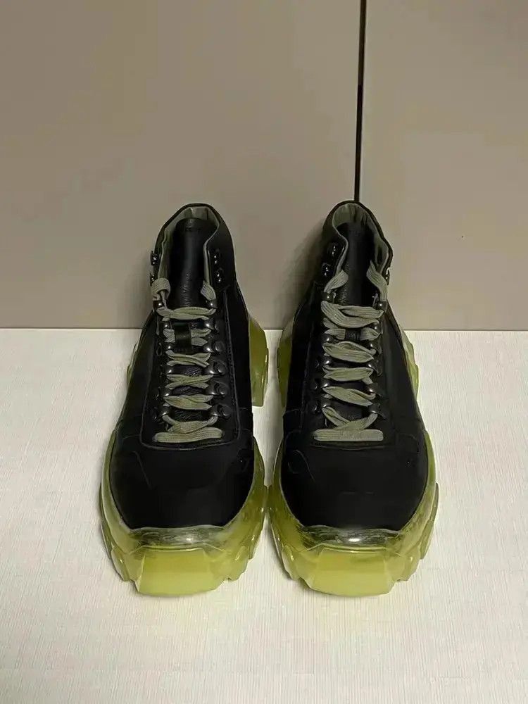Rick Owens Sz 43.5 Rick Owens Leather Heavy Bottom Boots Size US 10.5 / EU 43-44 - 4 Thumbnail