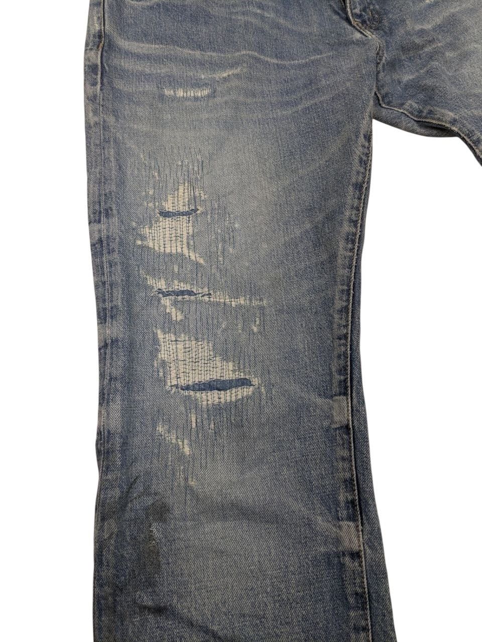 Takeo Kikuchi BLUE FADED RARE TAKEO KIKUCHI DISTRESSED JEANS Size US 32 / EU 48 - 4 Thumbnail