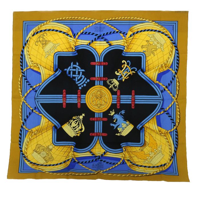 Hermes HERMES Carre 90 GRANDE TENUE Scarf Silk Black Auth 53765 | Grailed