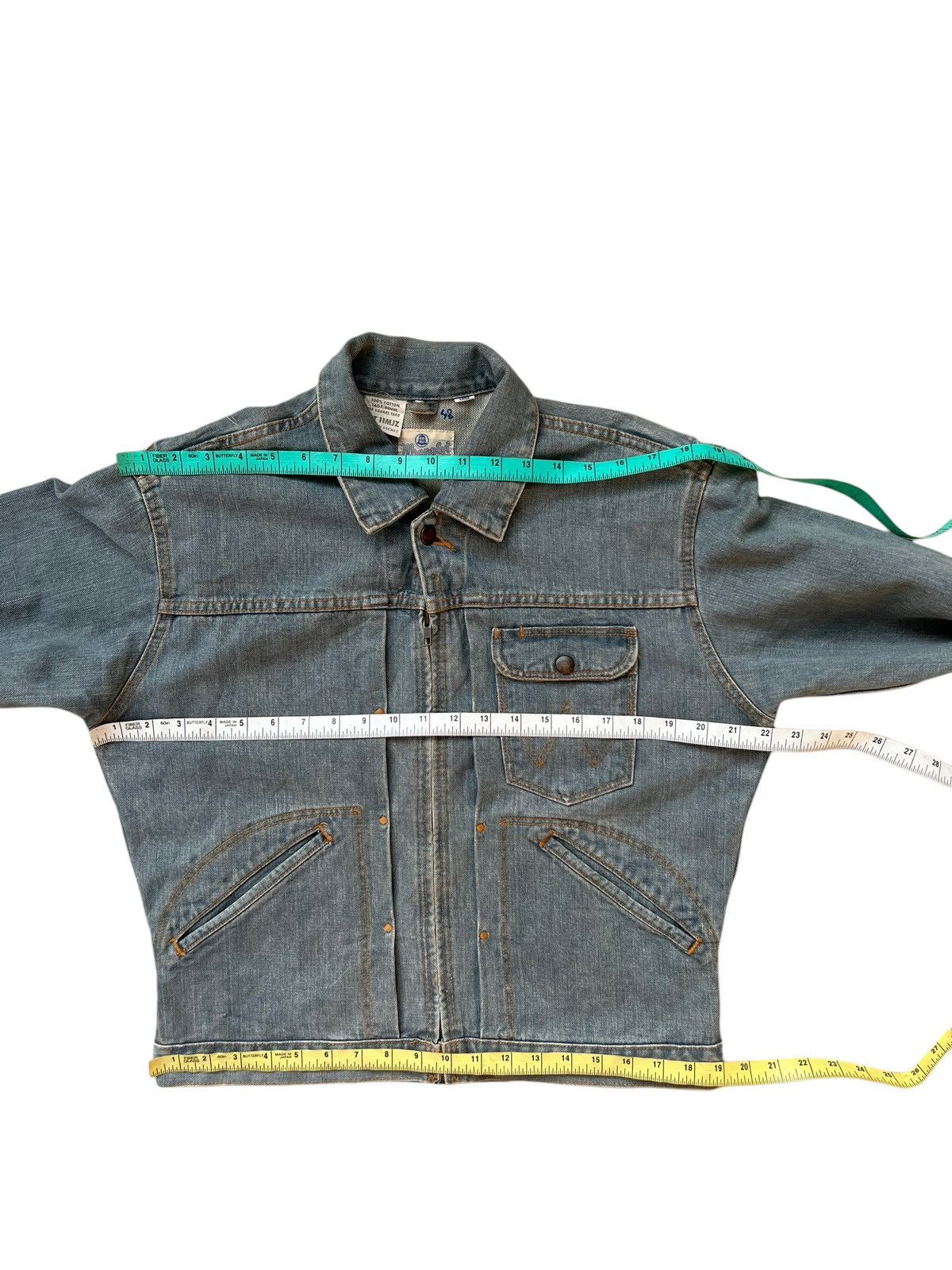 Vintage Vintage 90s Wrangler Blue Bell Faded Grey Denim Jacket Size US L / EU 52-54 / 3 - 3 Thumbnail