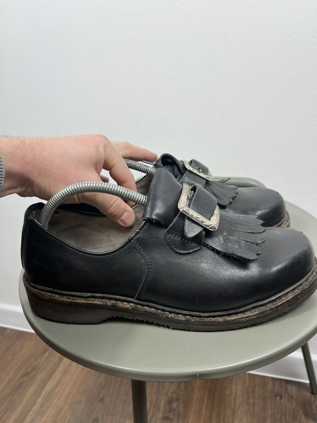 Other Vintage Lackner Austria Leather Buckle Fringe Shoes US 8.5 Size US 8.5 / EU 41-42 - 9 Thumbnail