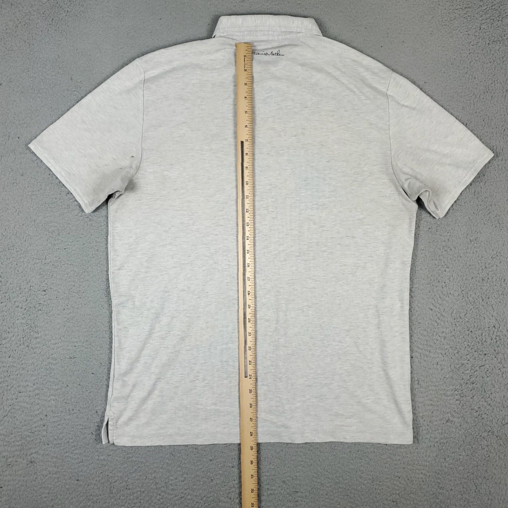 TravisMathew Travis Mathew Golf Gray Short Sleeve Polo Shirt Size Large Casual Mens Stained Size US L / EU 52-54 / 3 - 5 Thumbnail