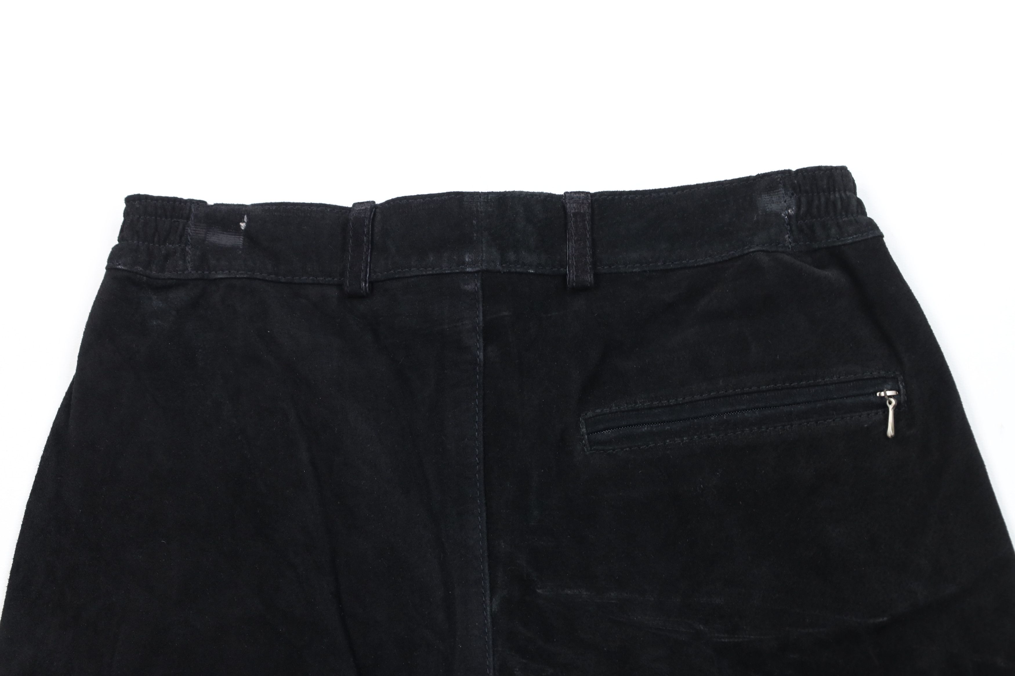 Vintage Vintage 90s Streetwear Striped Pleated Suede Leather Shorts Size US 30 / EU 46 - 11 Thumbnail