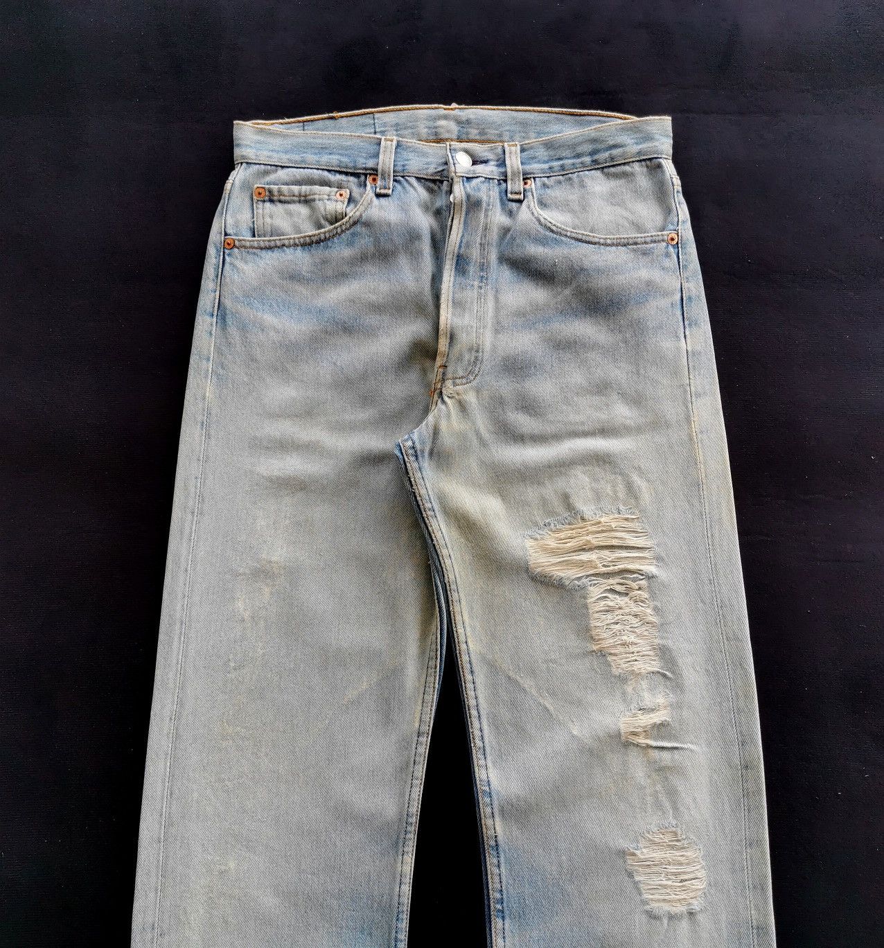 Levi's 90s Vintage Levis 501 Distressed Jeans Size US 30 / EU 46 - 3 Thumbnail