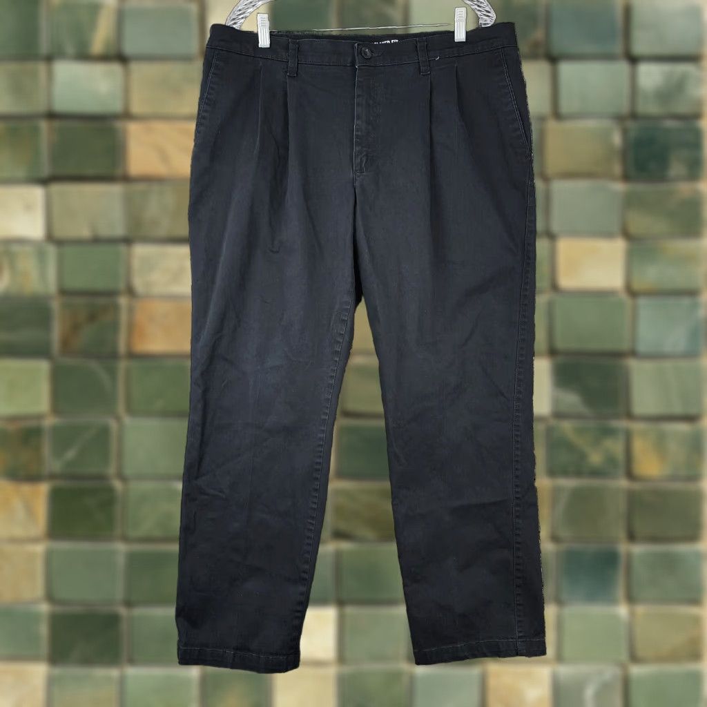 Wrangler Wrangler Mens Black Relaxed Fit Straight Leg Pants 38x30 Size US 38 / EU 54 - 1 Thumbnail