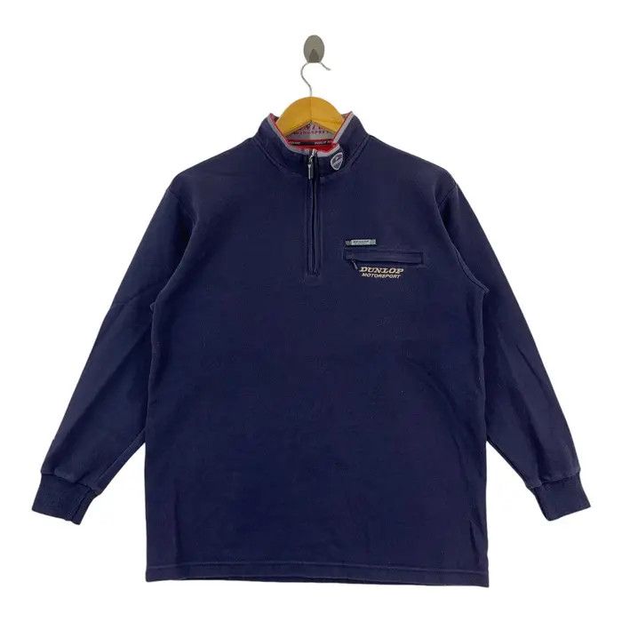 Dunlop Vintage DUNLOP MOTORSPORT RACING Half Zipper Tee Shirt Size US L / EU 52-54 / 3 - 1 Thumbnail
