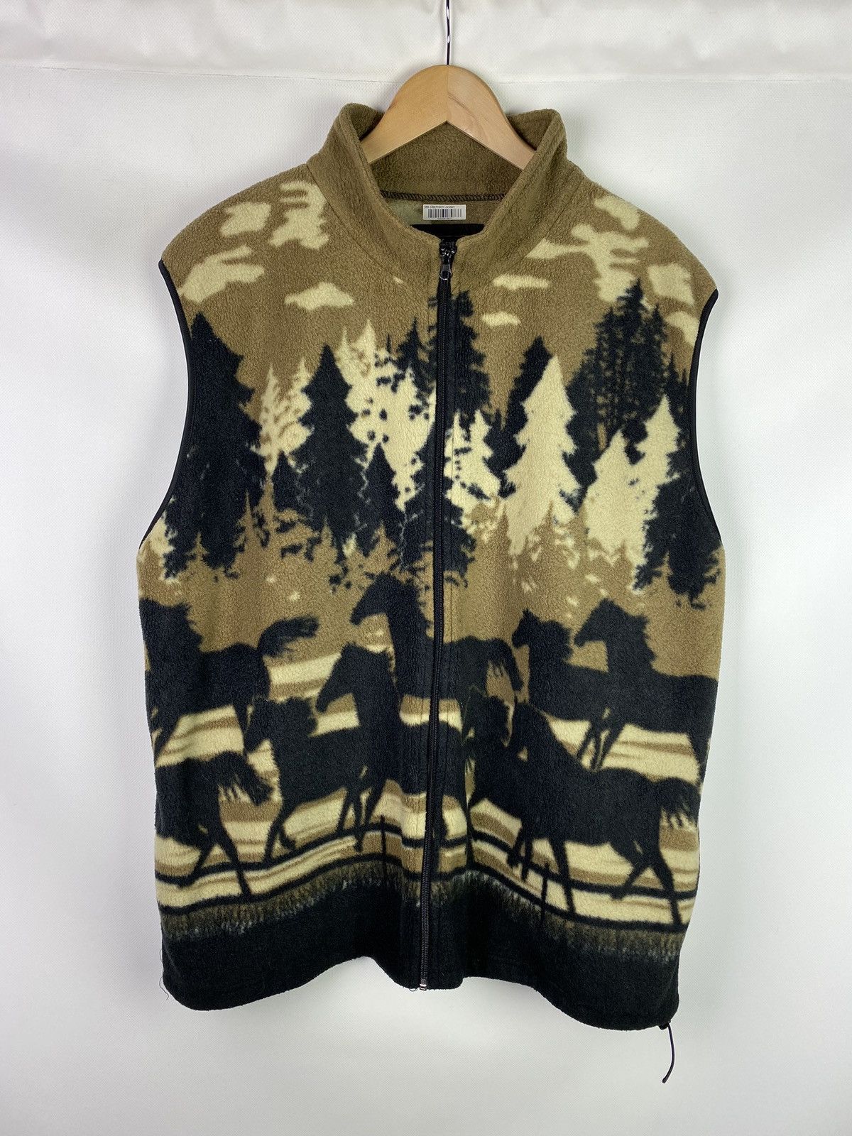 Japanese Brand Horses Animal Pattern Fleece Vest Waistcoat Size 3XL Size US XXL / EU 58 / 5 - 1 Thumbnail