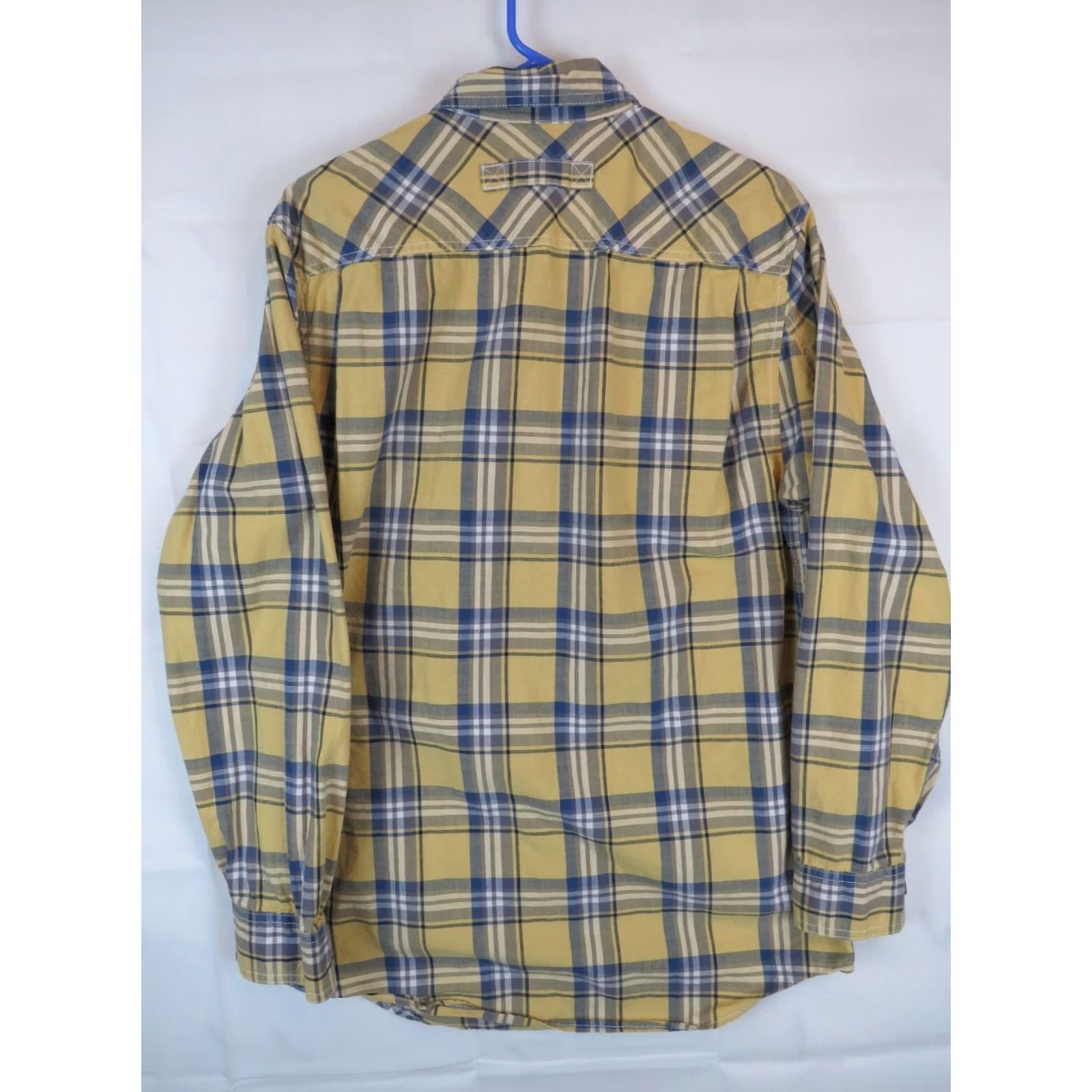 Duluth Trading Company Duluth Trading Co Mens Button-Up Shirt Slim Fit Plaid Flannel Blue Yellow Size M Size US M / EU 48-50 / 2 - 5 Thumbnail