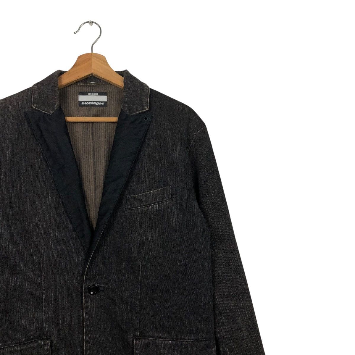 Japanese Brand 🔥VINTAGE CHORE WORK JACKET MONTAGE STRIPED ISSEY MIYAKE Size US M / EU 48-50 / 2 - 8 Thumbnail