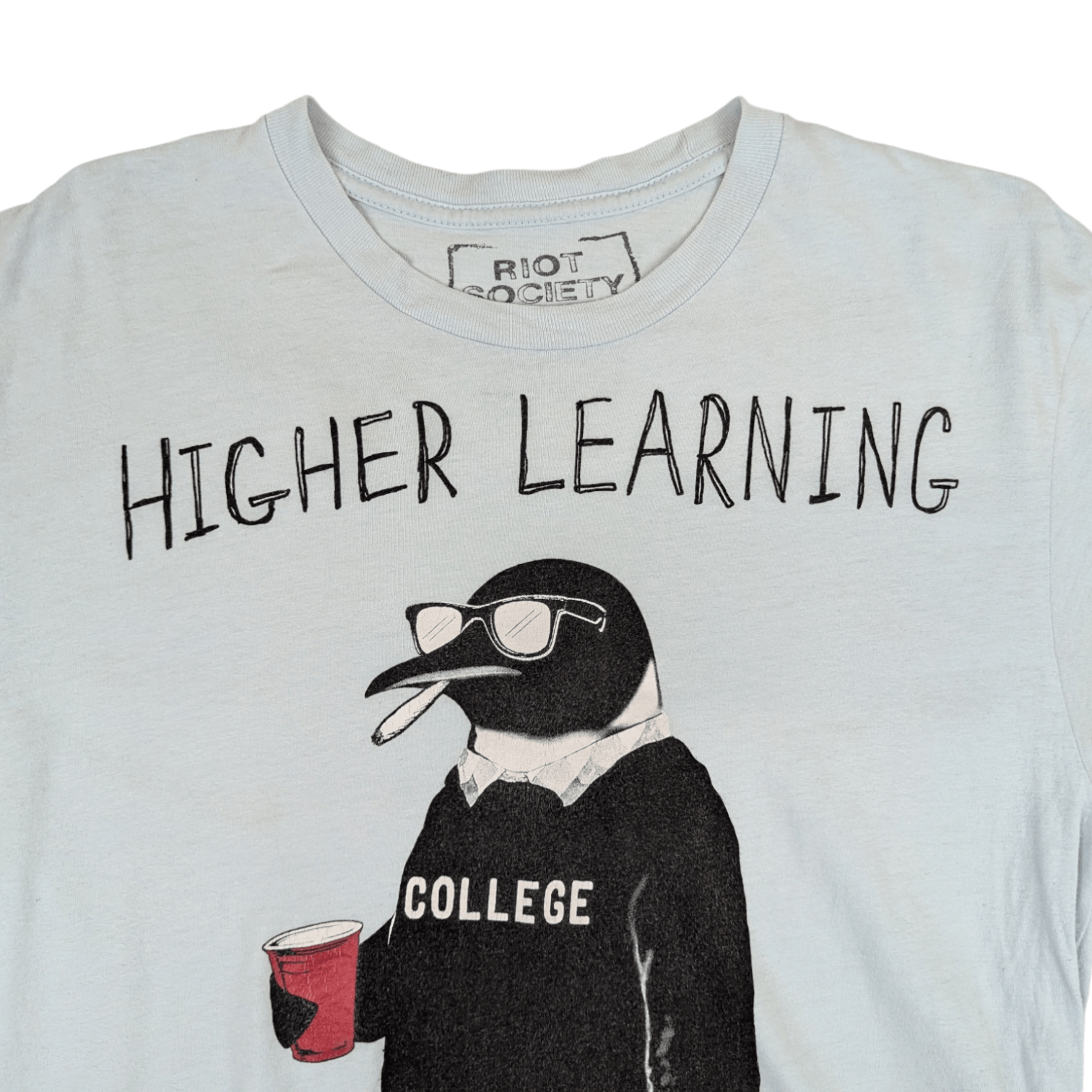 Riot Society RIOT SOCIETY Higher Learning Peguin Graphic T-Shirt Size US S / EU 44-46 / 1 - 4 Thumbnail
