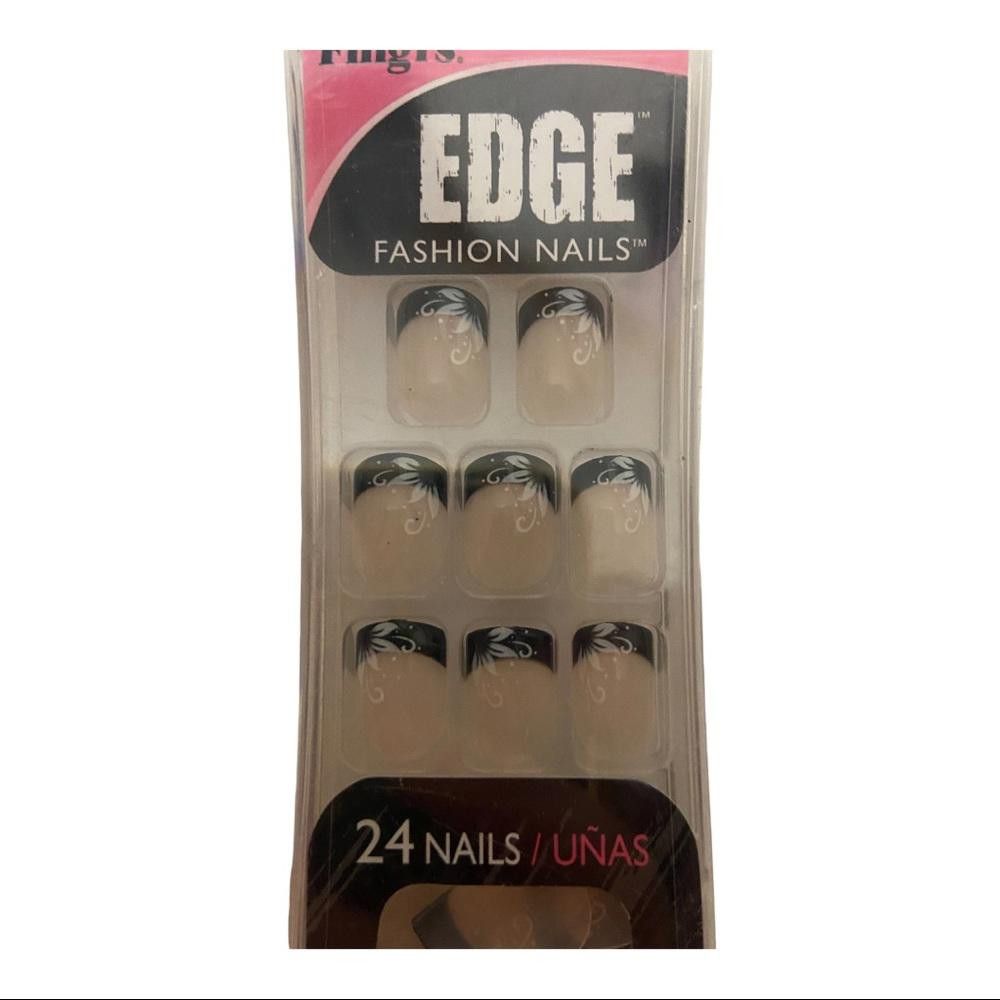 Designer NIB Black Tip Press On Nails Size ONE SIZE - 3 Thumbnail