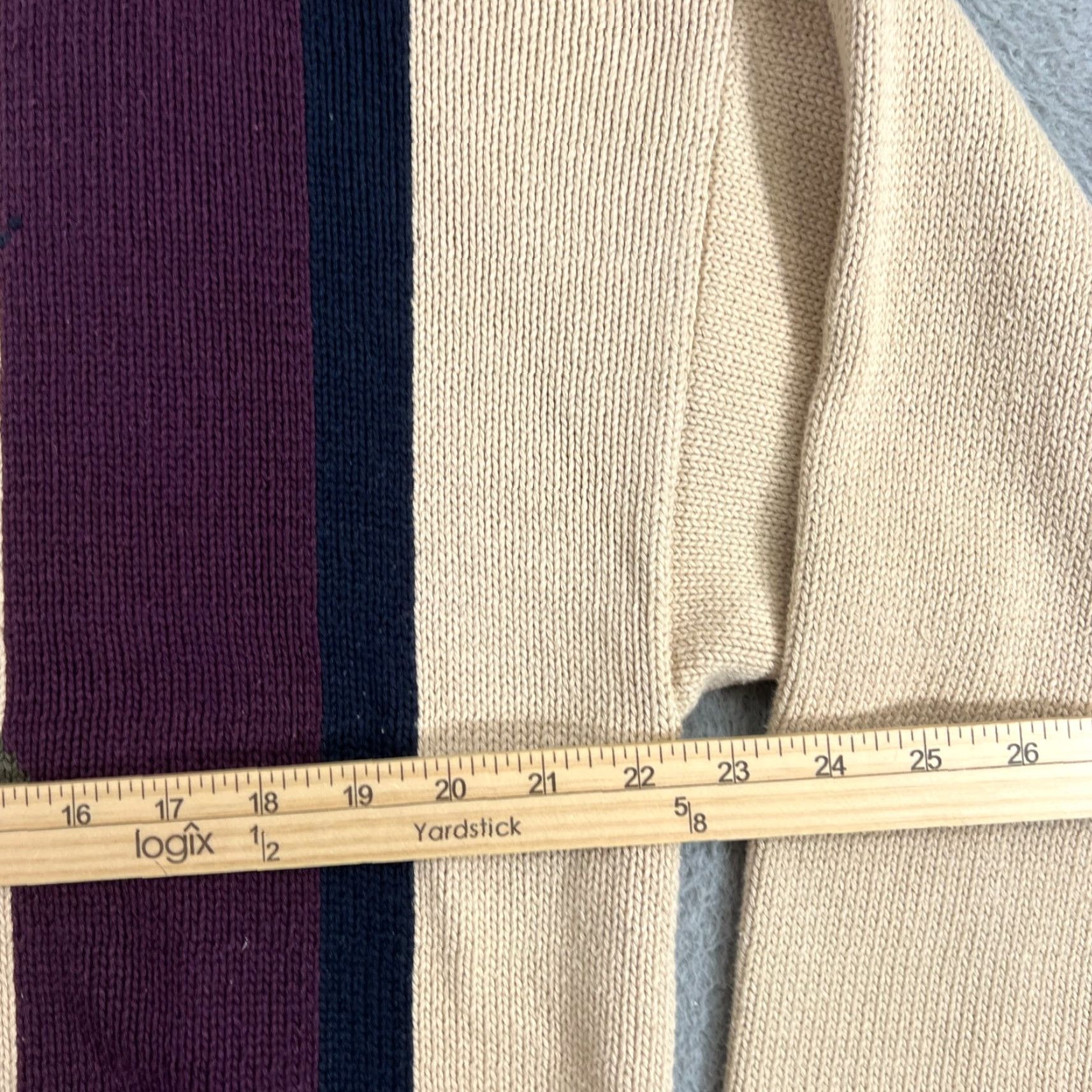 Vintage VINTAGE Woods & Gray Mens Sweater Argyle 90s Knitted Pullover Crew Neck XLT Blue 100% Cotton Size US XL / EU 56 / 4 - 7 Thumbnail