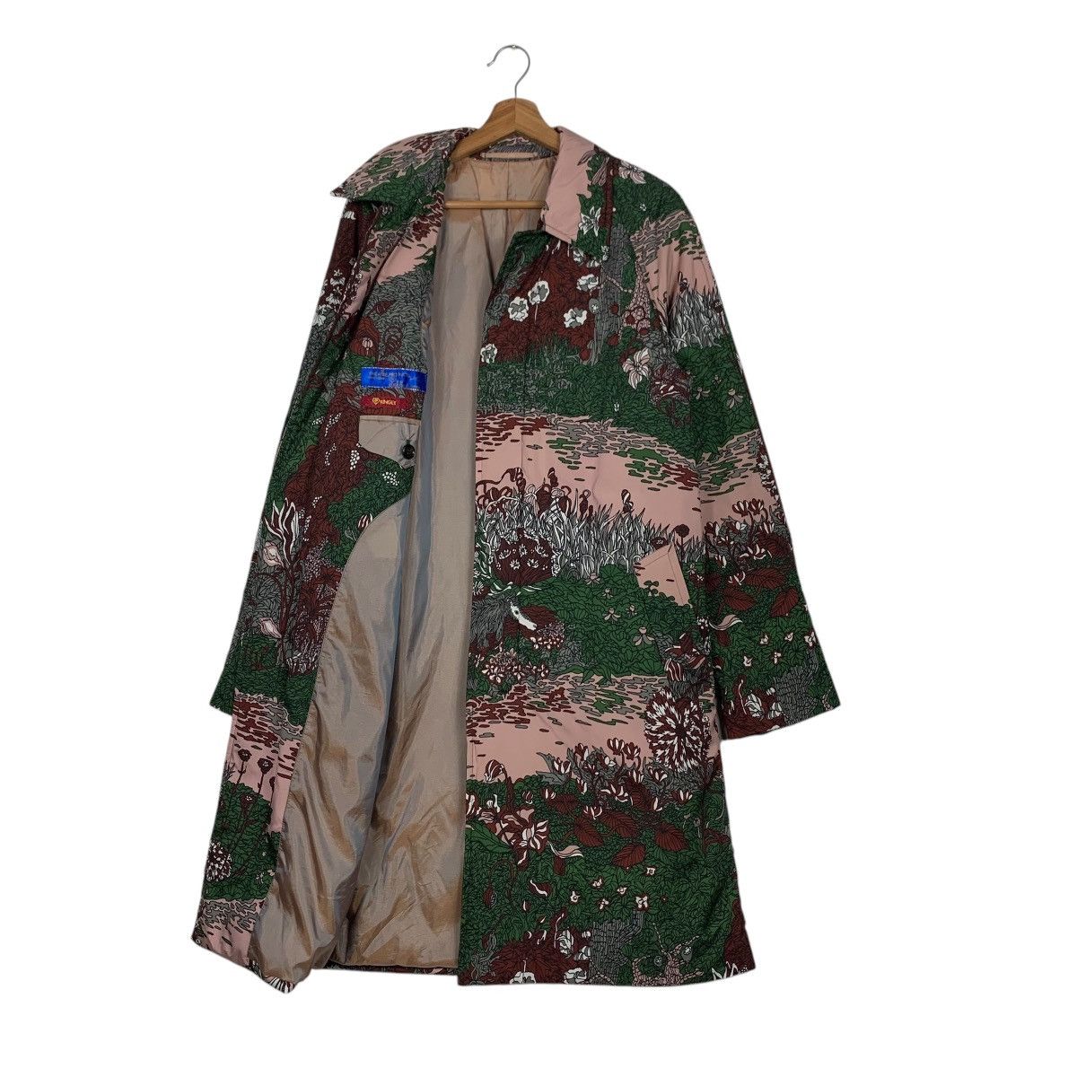 Japanese Brand THEATRE Motif Design Fullprint Overcoat Jacket #2032-C88 Size US M / EU 48-50 / 2 - 9 Thumbnail