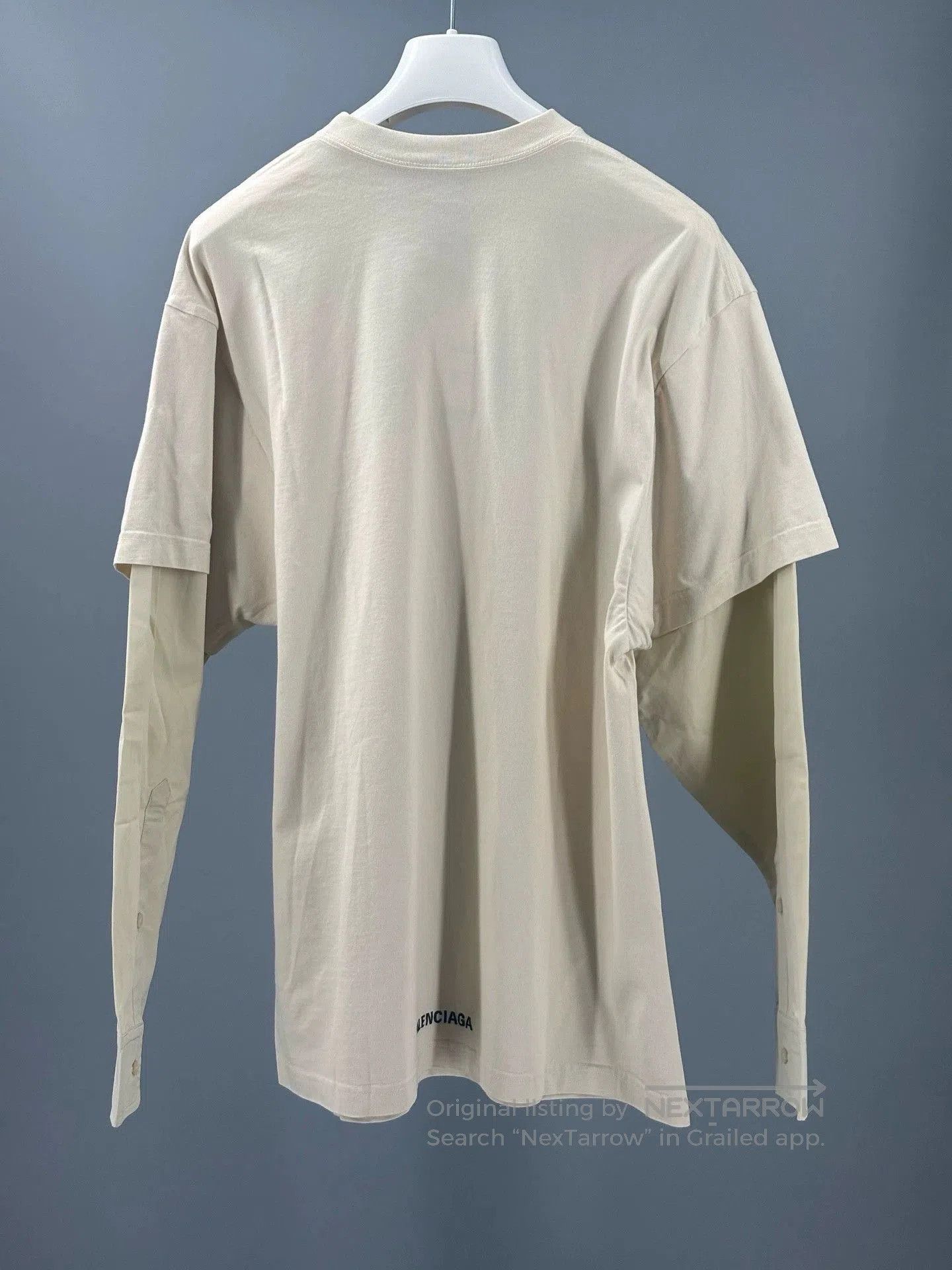 beige long-sleeve t-shirt by Balenciaga.