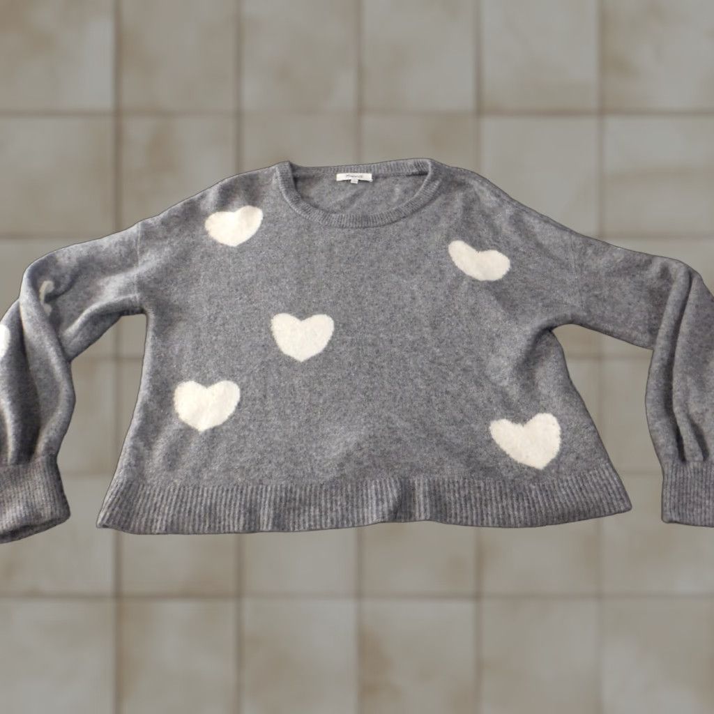 Madewell Madewell Womens Sweater M Gray Pullover Crew Neck Long Sleeve Nylon Wool Ep embroidered Accent Travel Classic Size M / US 6-8 / IT 42-44 - 1 Thumbnail