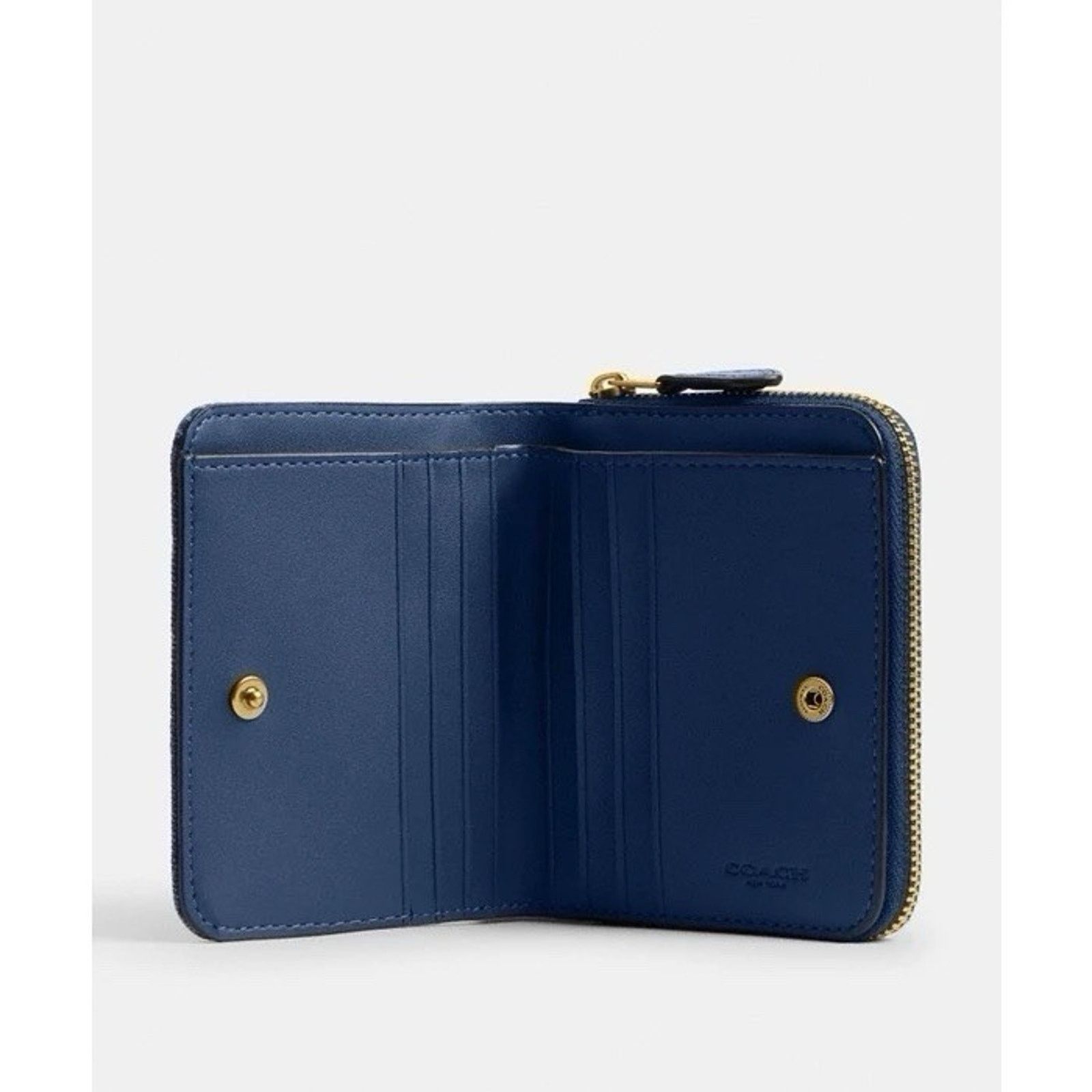 Coach NWT Coach Essential Billfold Denim Wallet CAU96 Deep Blue Size ONE SIZE - 11 Thumbnail