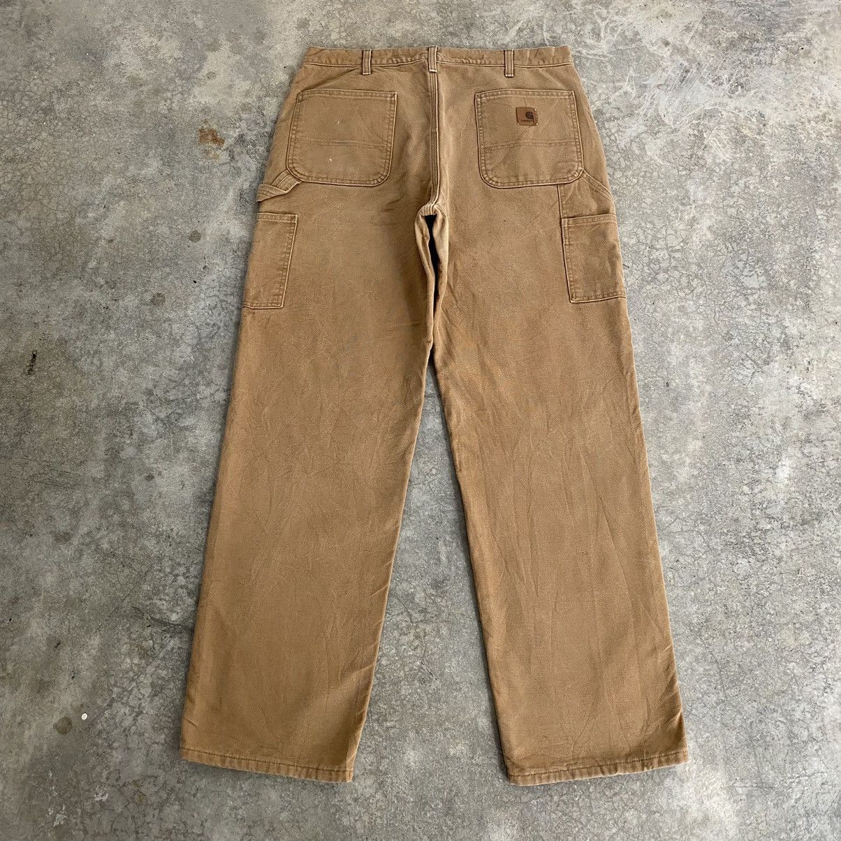 Carhartt Vintage Carhartt Blanket Lined Tan Carpenter Work Pants Size US 35 - 15 Thumbnail