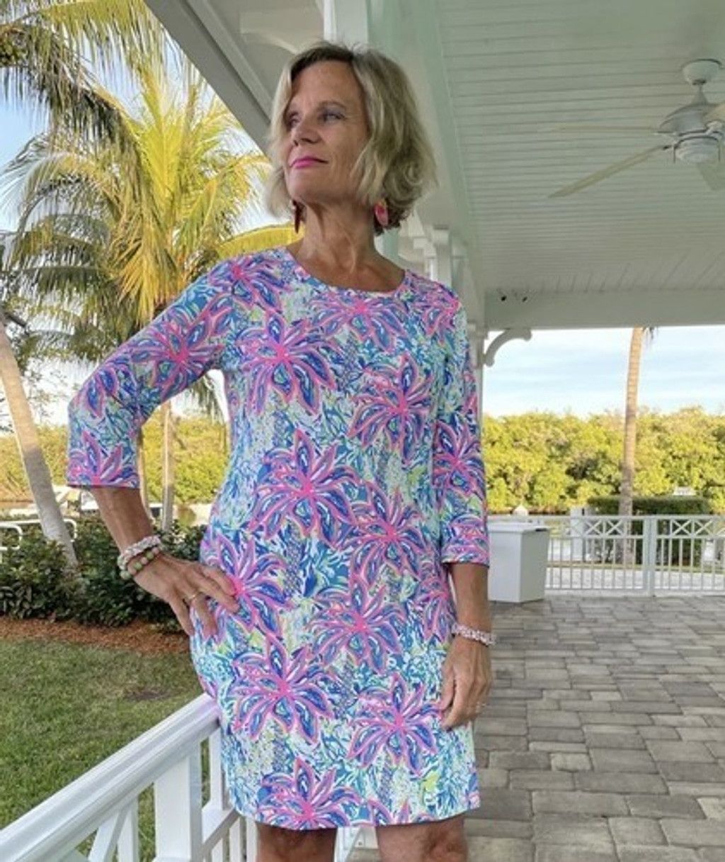 Other Lulu B Palm Tropical UPF 50+ Beach Midi Sheath Dress Women L Size L / US 10 / IT 46 - 7 Thumbnail