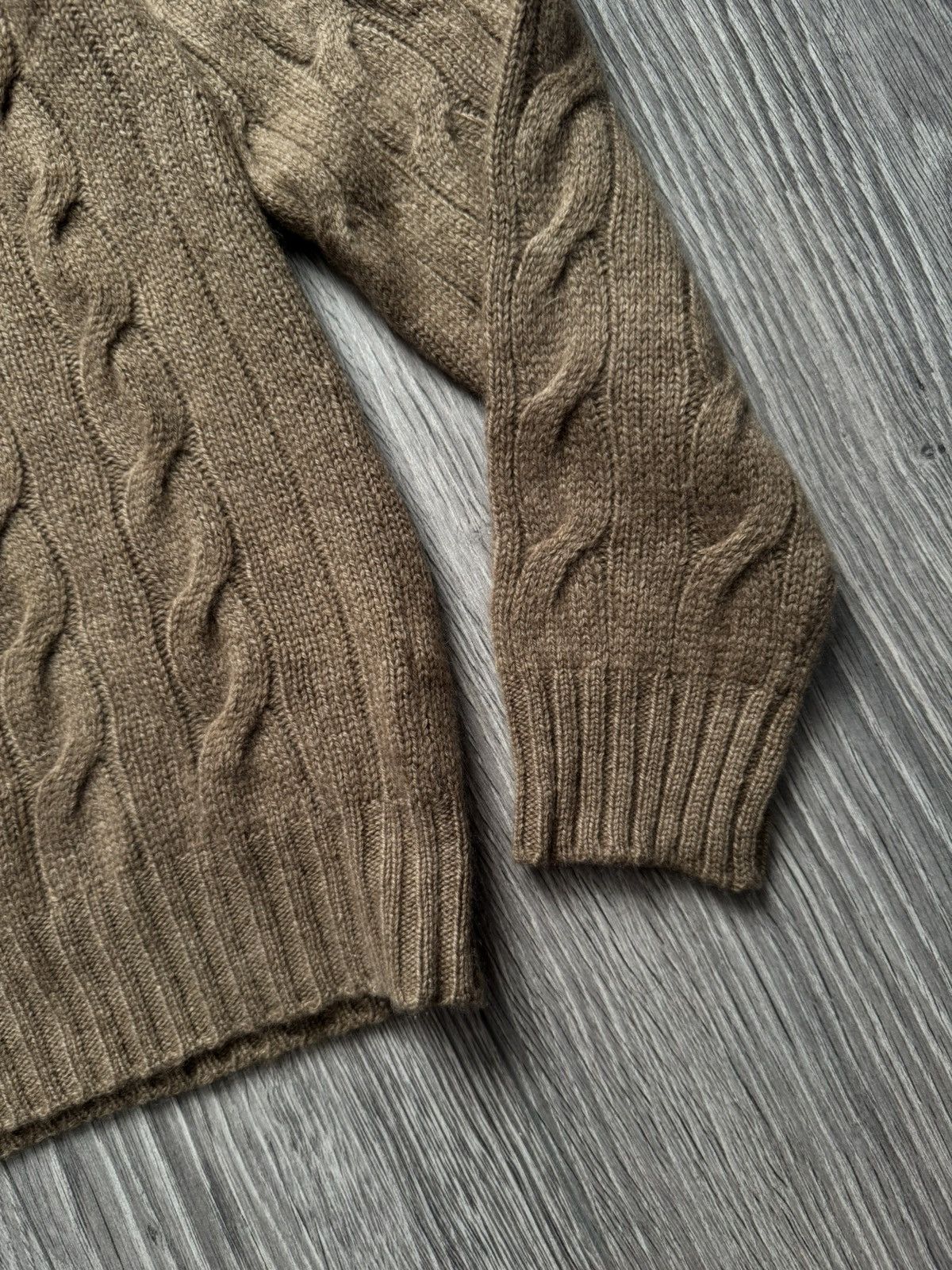 Ralph Lauren Purple Label Ralph Lauren Cable-knit Beige Cashmere Sweater M Size M / US 6-8 / IT 42-44 - 5 Thumbnail