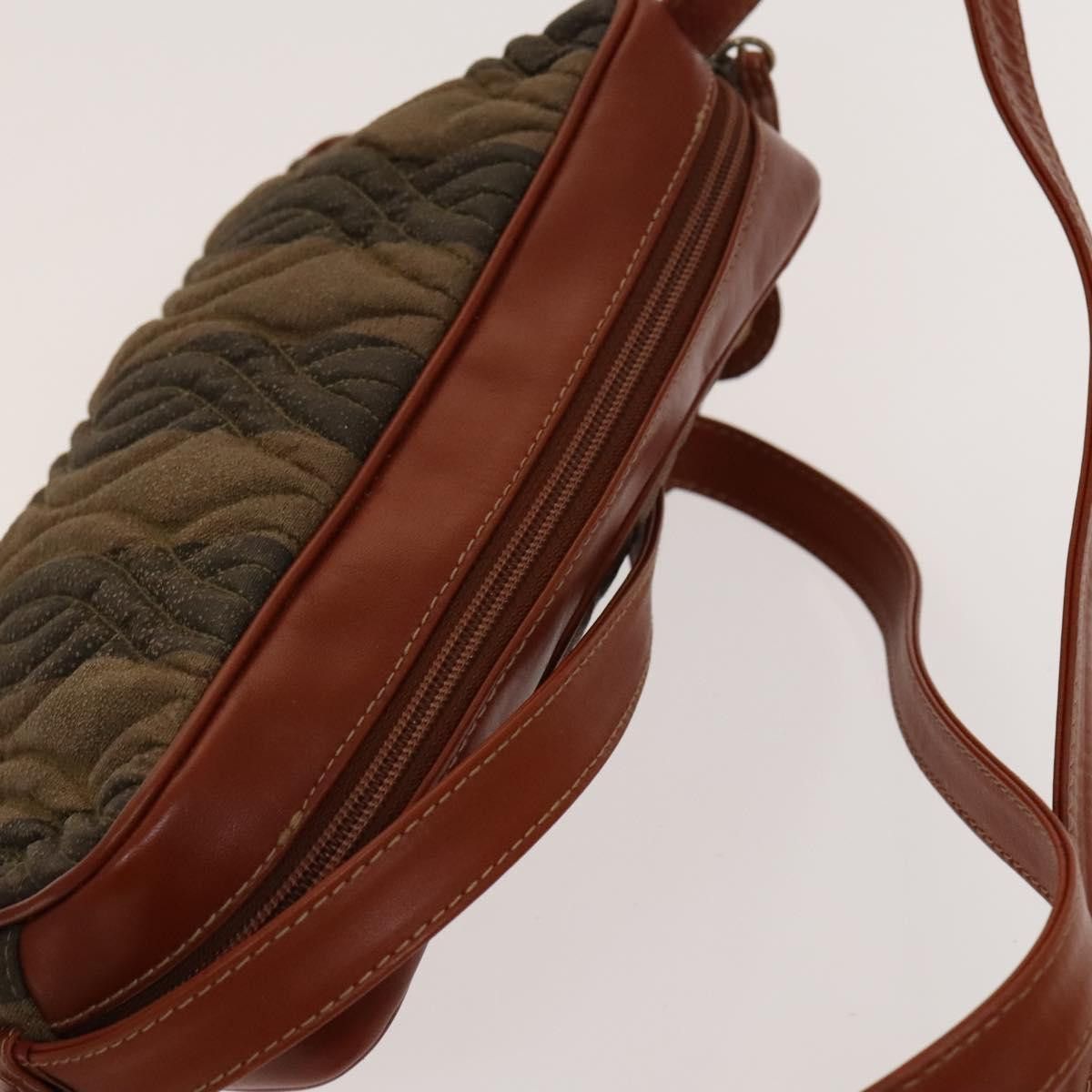 Fendi FENDI Pecan Canvas Shoulder Bag Coated Canvas Black Brown Size ONE SIZE - 6 Thumbnail
