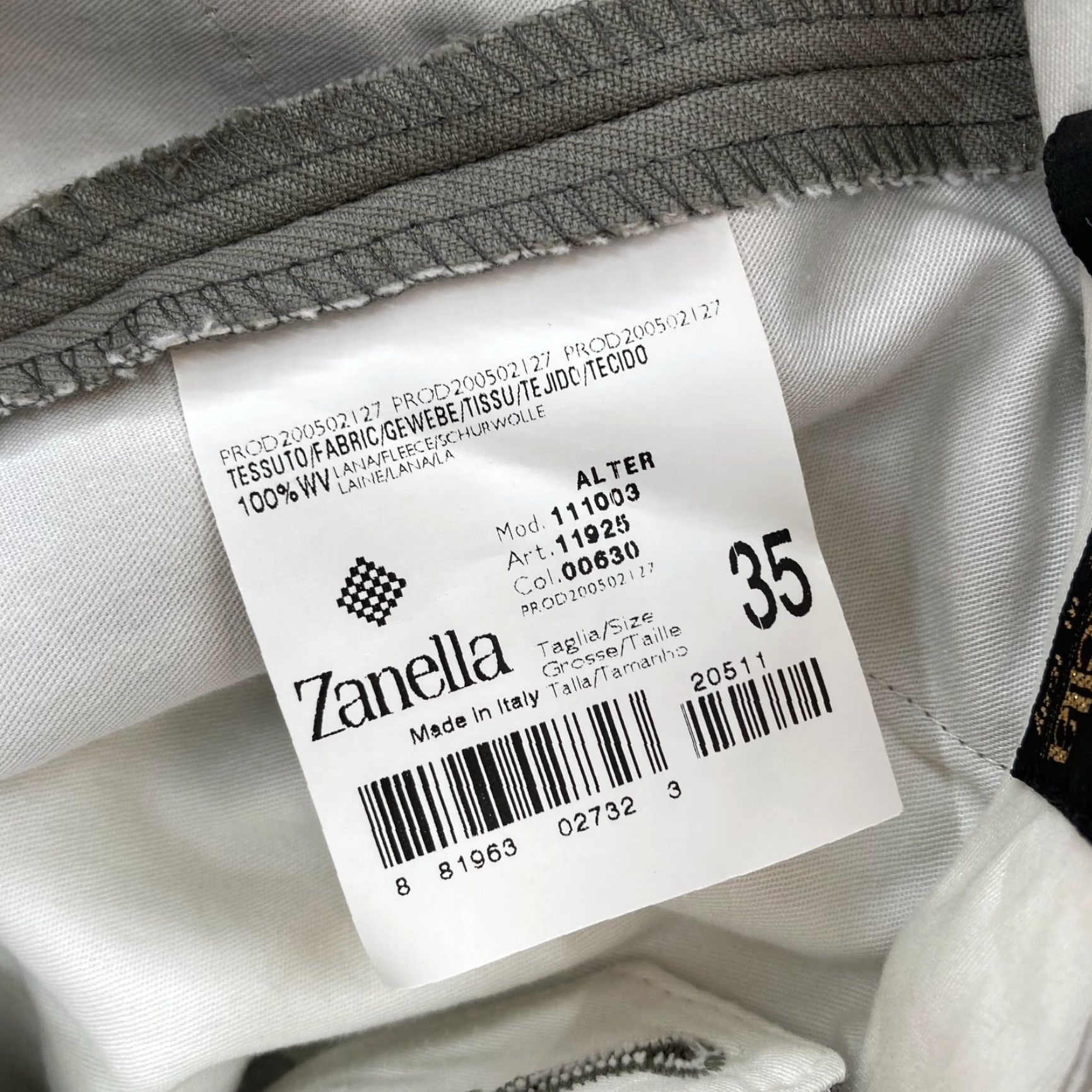 Zanella Zanella Alter Dress Pants 35x30 Brown Wool Pleated Straight Leg Mid Rise Cuffed Mens Pants Size US 35 - 6 Thumbnail