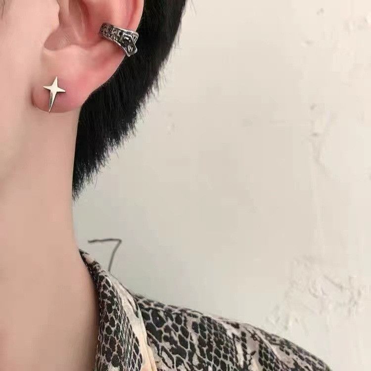 Jewelry North Star New Trend Earrings One Pairs Chrome Jewelry Size ONE SIZE - 3 Thumbnail