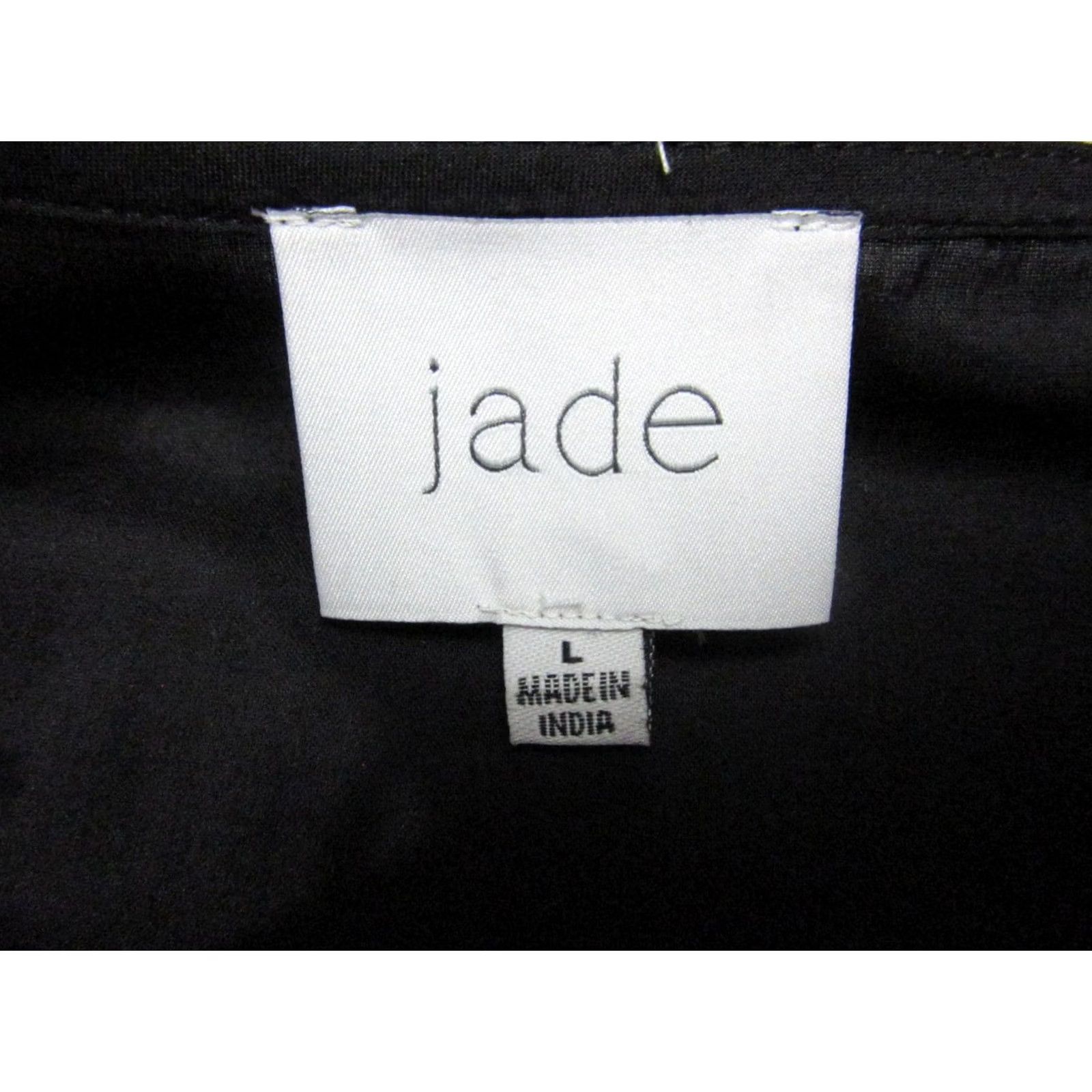 Vintage Jade Blouse Womens Large Black White Crochet Embroidered Floral Button Boho Shirt Size L / US 10 / IT 46 - 5 Thumbnail