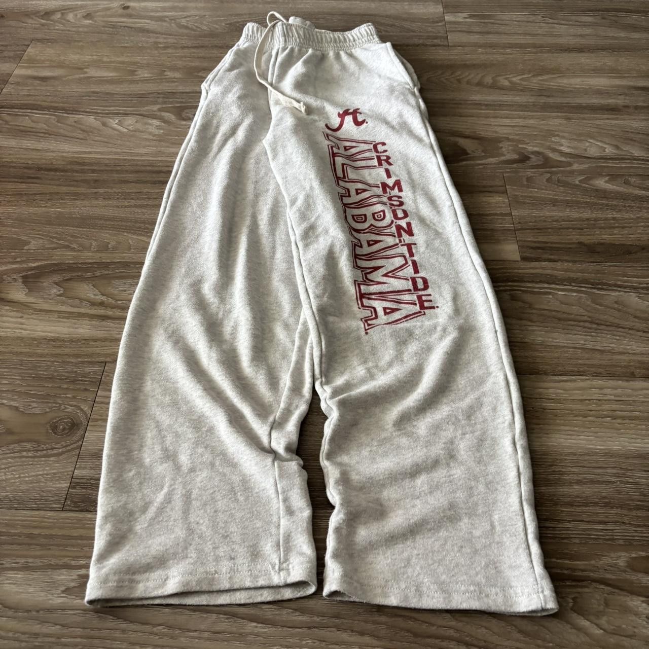 Vintage Crazy Vintage Y2K/2000s Light Grey Alabama Spellout College Sweatpants! Size S Size 28" / US 6 / IT 42 - 3 Thumbnail