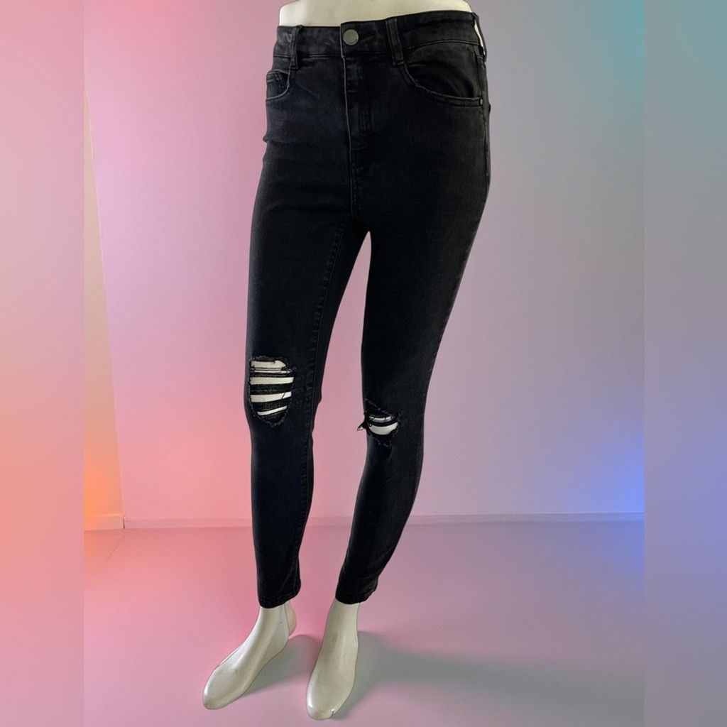 Other Refuge size 2 Women's Black Distressed Skinny Jeans Size 22" - 1 Thumbnail